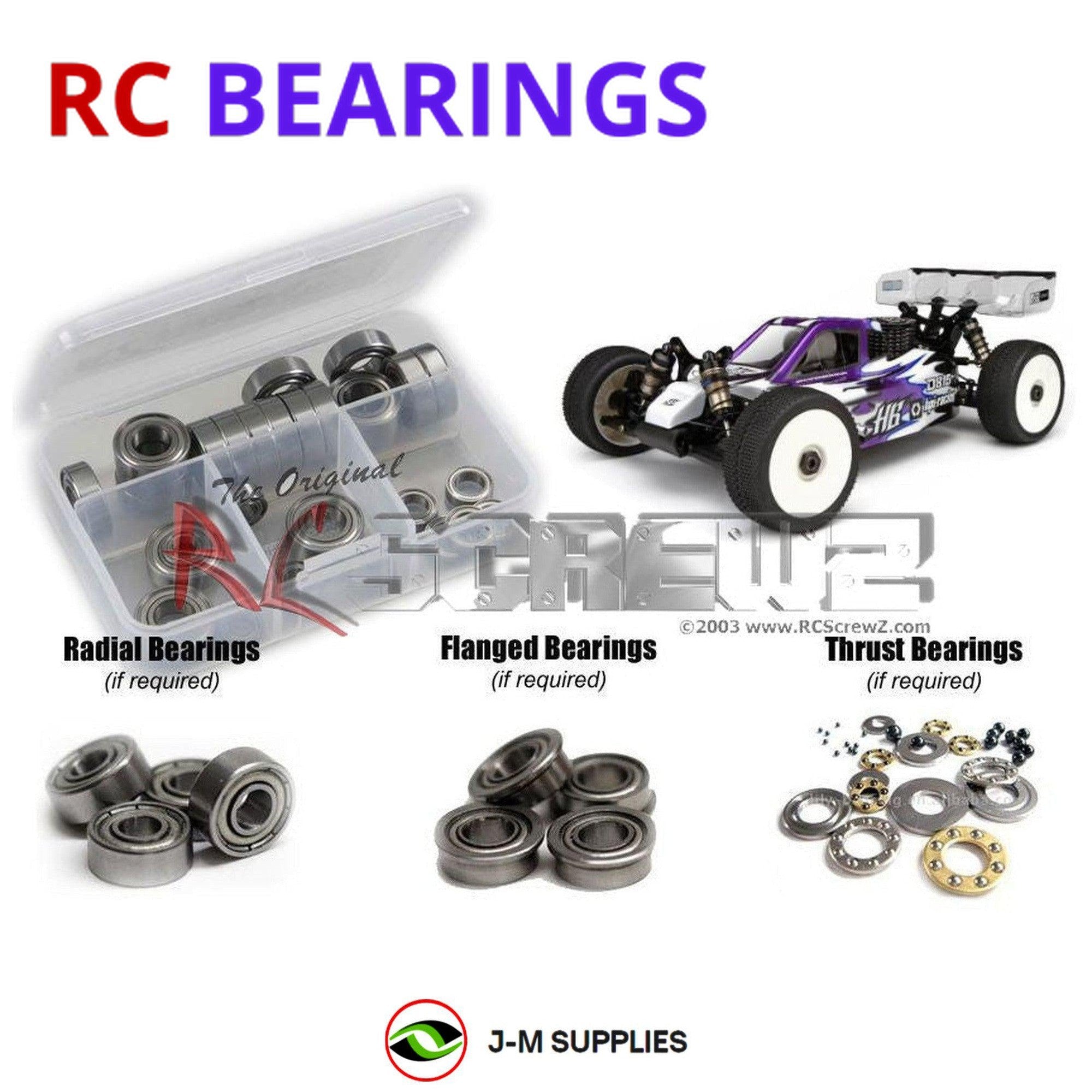 RCScrewZ Metal Shielded Bearing Kit hot037b for Hot Bodies D815 V2 Nitro - Picture 1 of 12