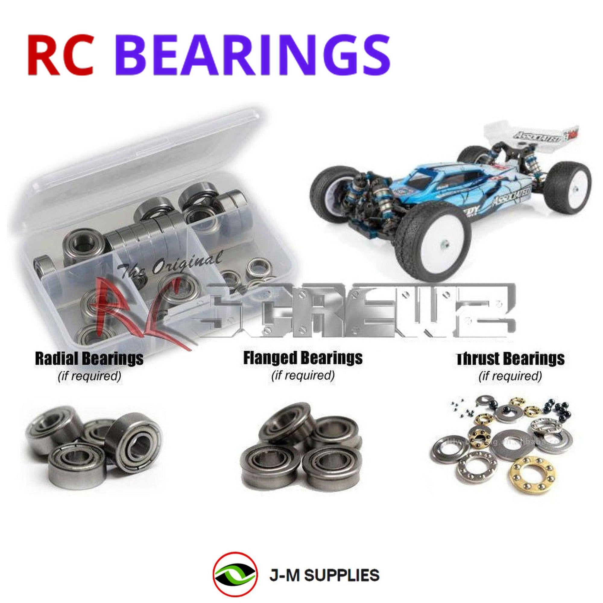 RCScrewZ Metal Shielded Bearing Kit ass100b for Associated RC10B74 Buggy #90026 - Picture 1 of 12