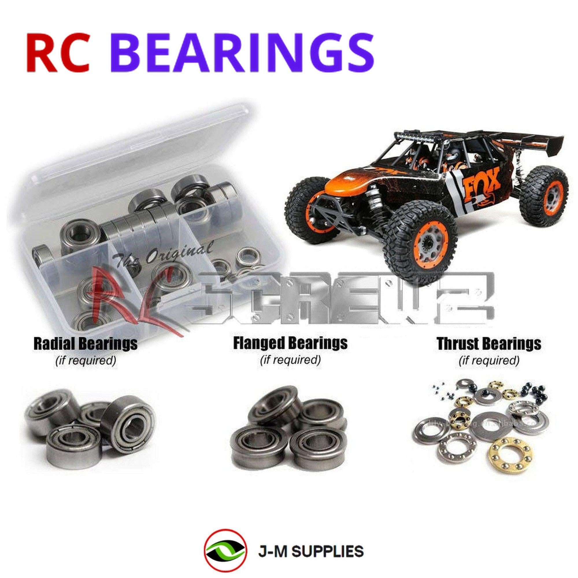 RCScrewZ Metal Shielded Bearing Kit los118b for Losi DBXL-E 2.0 1/5th #LOS05020 - Picture 1 of 12