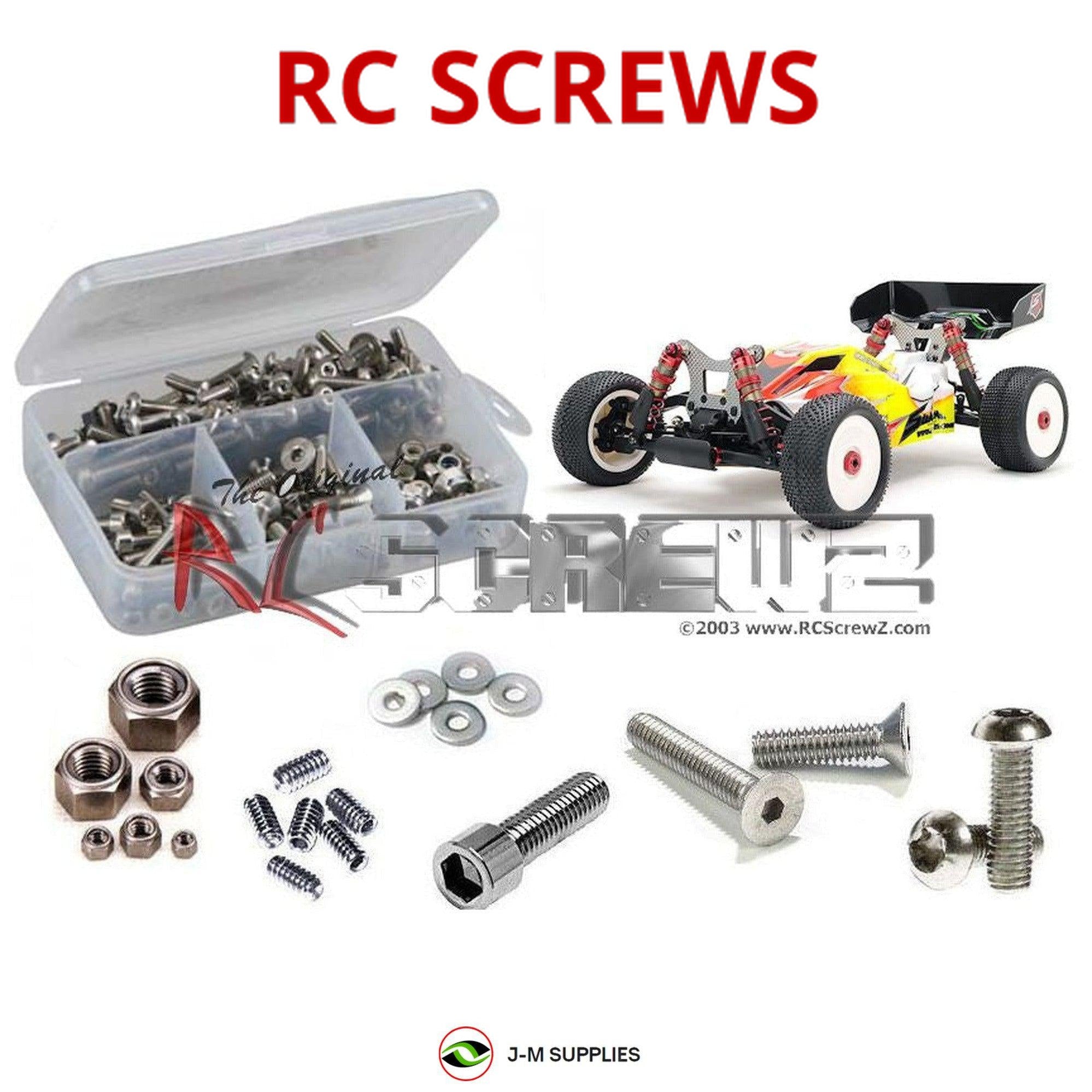 RCScrewZ Stainless Steel Screw Kit swz001 for SWorkZ S104 EK-1 - Picture 1 of 12