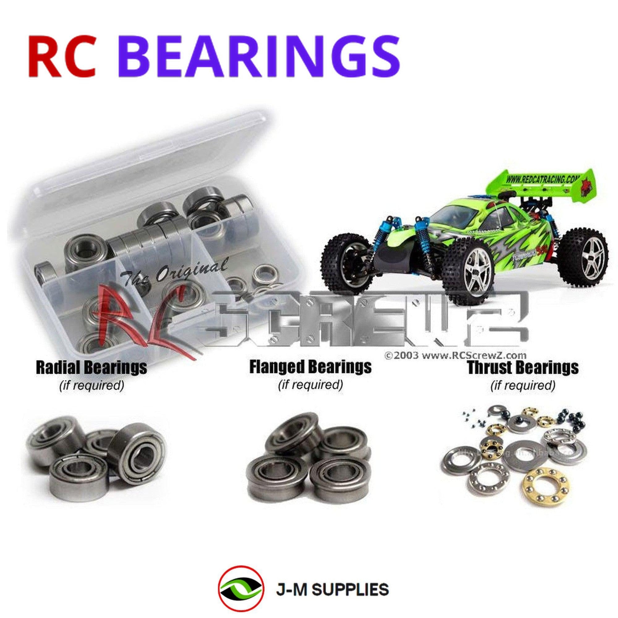 RCScrewZ Metal Shielded Bearings rcr031b for RedCat Racing Tornado S30 4WD 1/10 - Picture 1 of 12