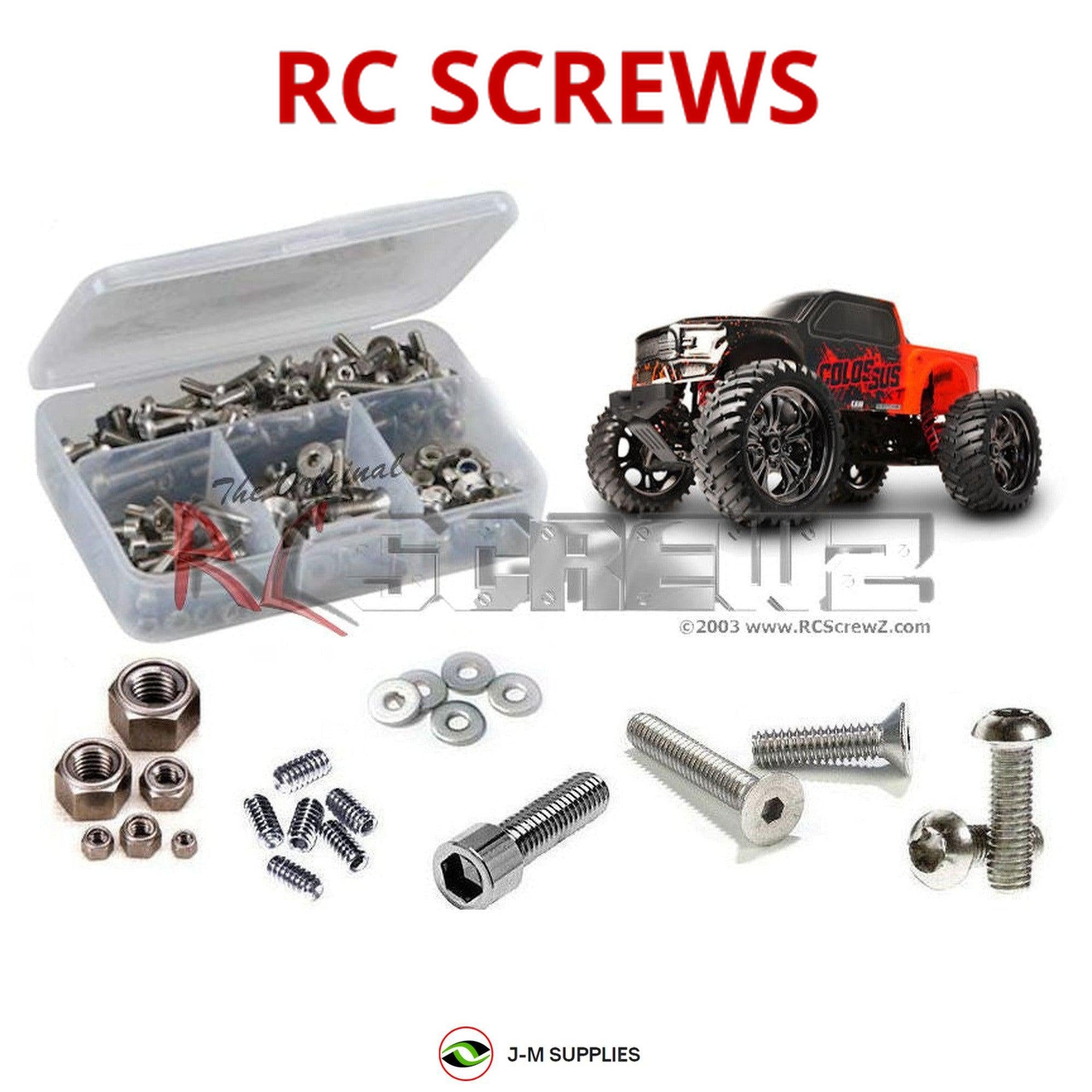 RCScrewZ Stainless Steel Screw Kit cen028 for CEN Racing Colossus XT 1/7th - Picture 1 of 12