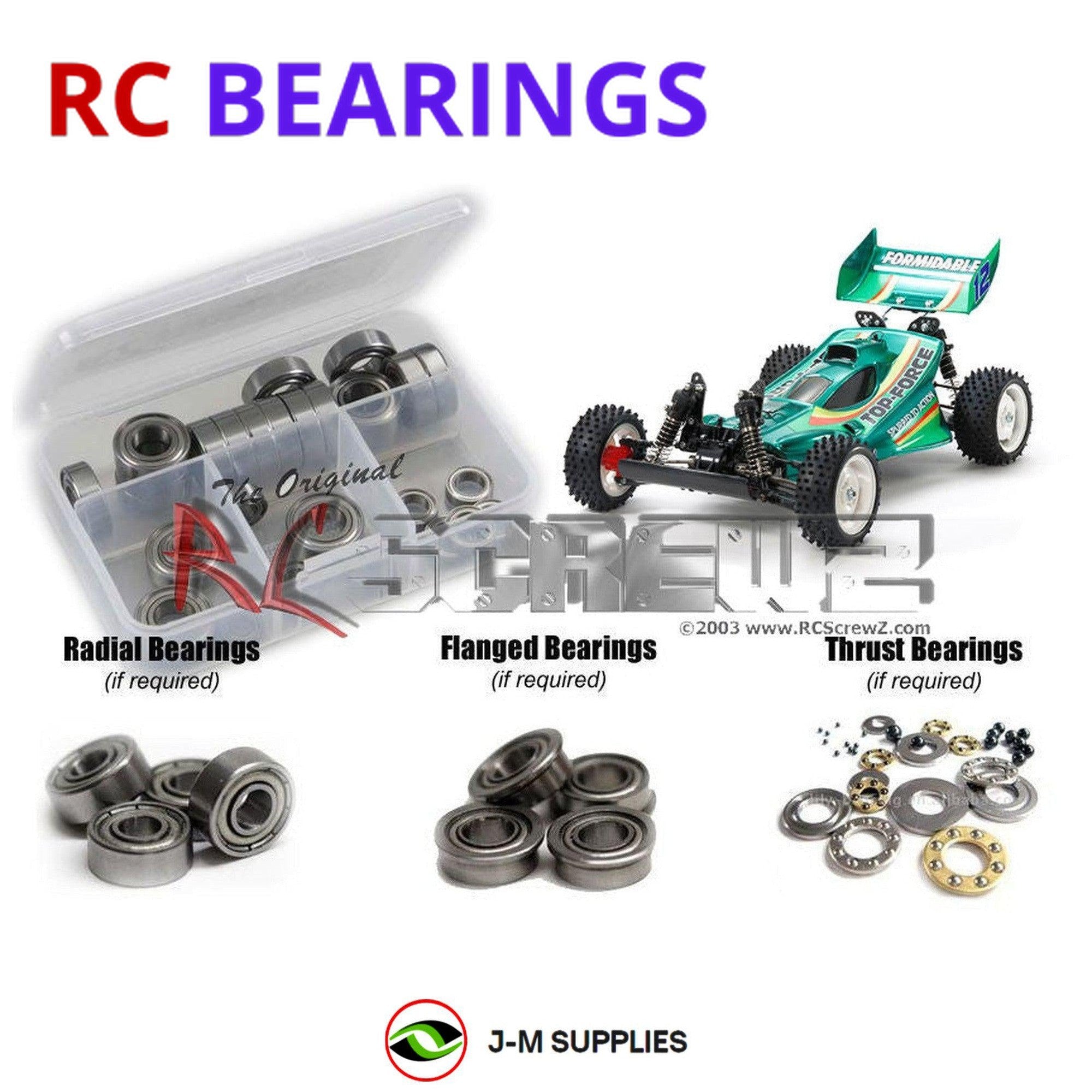 RCScrewZ Metal Shielded Bearing Kit tam215b for Tamiya Top Force 2017 1/10 47350 - Picture 1 of 12