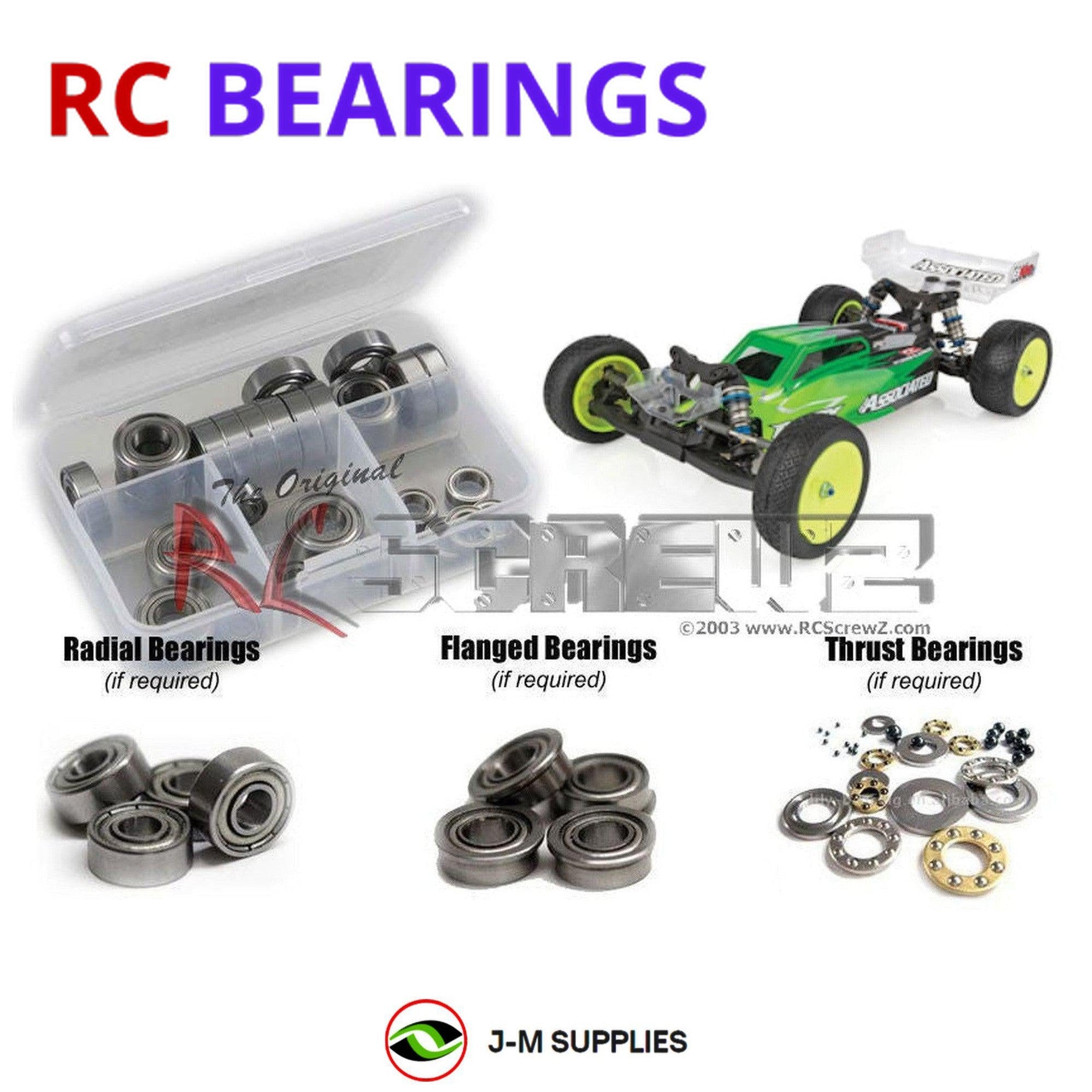 RCScrewZ Metal Shielded Bearings asc104b for Associated RC10B6.2D Buggy ASC90024 - Picture 1 of 12