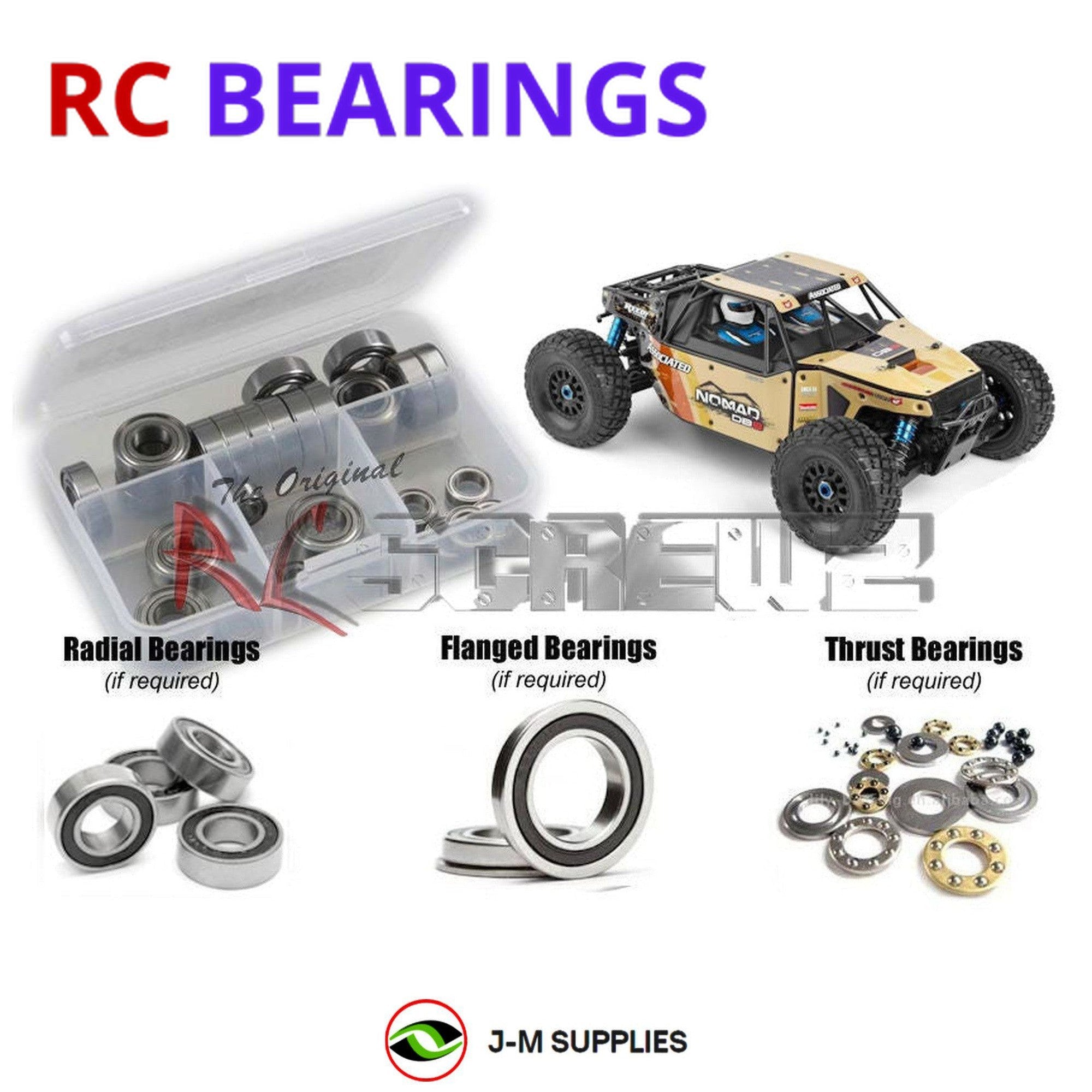 RCScrewZ Rubber Shielded Bearing Kit ass083r for Associated Nomad DB8 ASC80941 - Picture 1 of 12