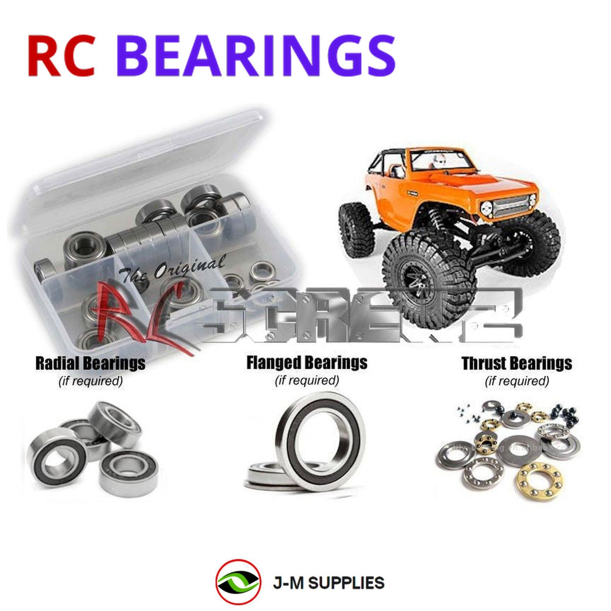 RCScrewZ Rubber Shielded Bearing Kit axi012r for Axial AX10 Deadbolt #90033 - Picture 1 of 12