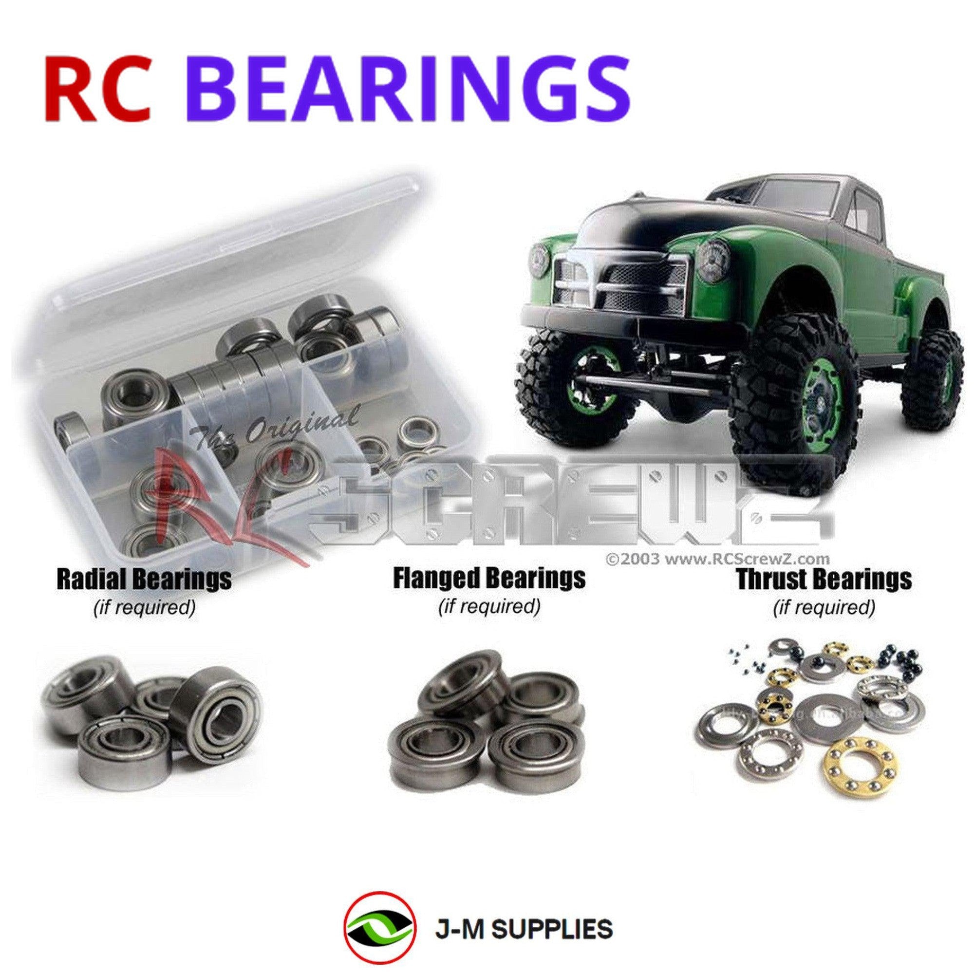 RCScrewZ Metal Shielded Bearing Kit axi002b for Axial Racing SCX-10 - Picture 1 of 12