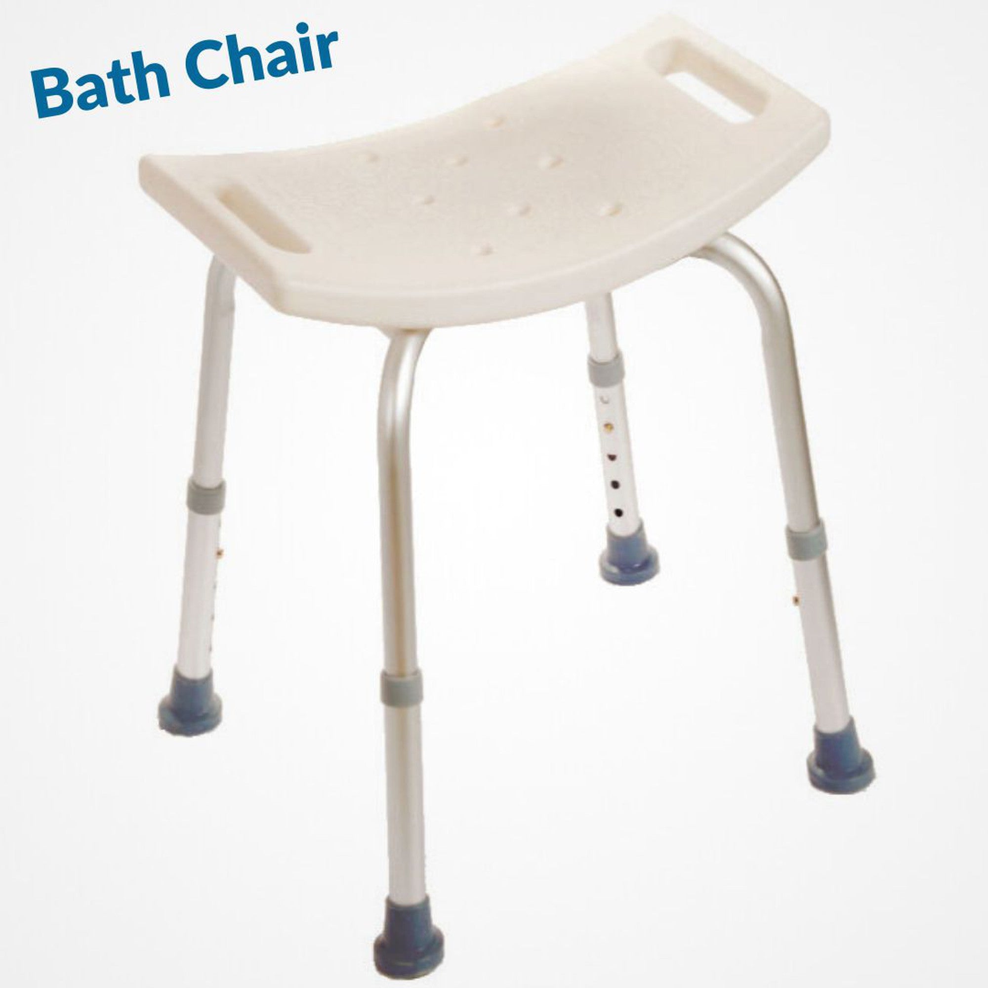 MOBB Bath Chair without Back, Aluminum, Adjustable, Mobility, 300 lbs, White - Picture 1 of 12