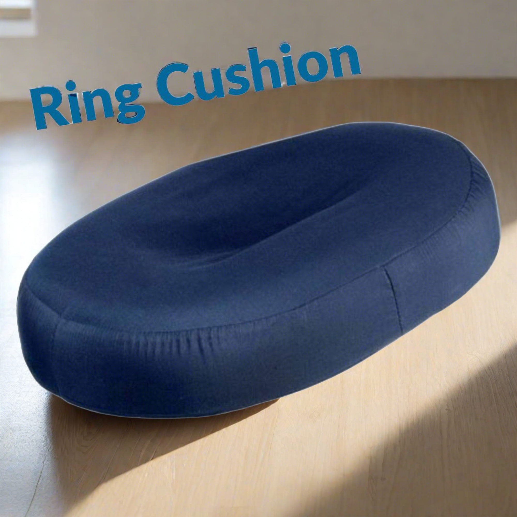 MOBB Ring Seat Cushion, 18-inch - Pressure Offloading, Comfort, Washable - Blue - Picture 4 of 12