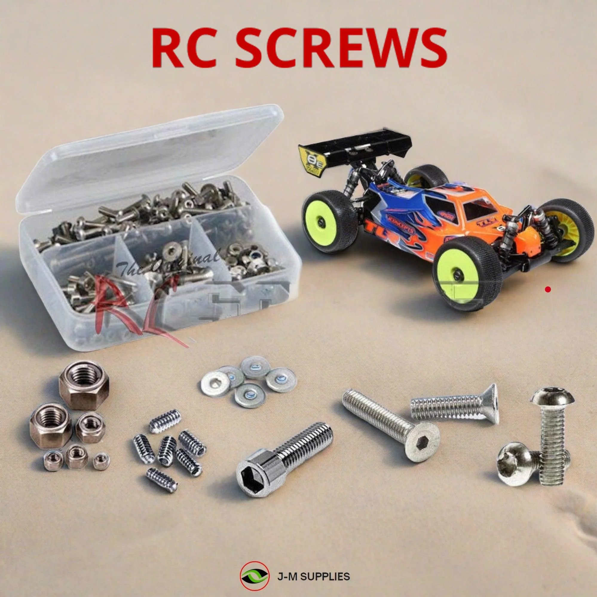 RCScrewZ Stainless Screw Kit+ los143 for Losi 8IGHT-X/E 2.0 Combo 4X4 TLR04012 - Picture 1 of 12