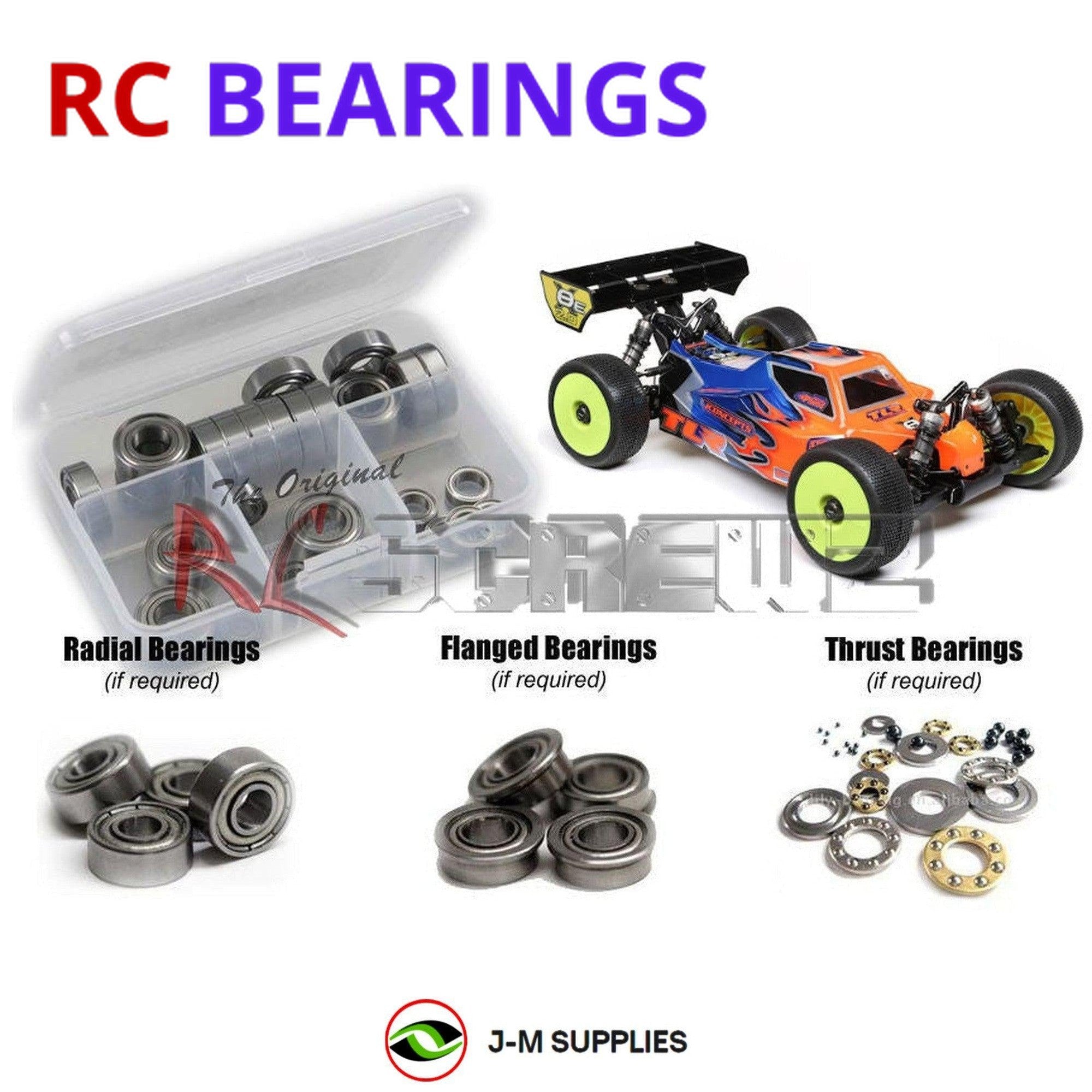 RCScrewZ Metal Shielded Bearing Kit los143b for Losi 8IGHT-X/E 2.0 Combo 4X4 RC - Picture 1 of 12