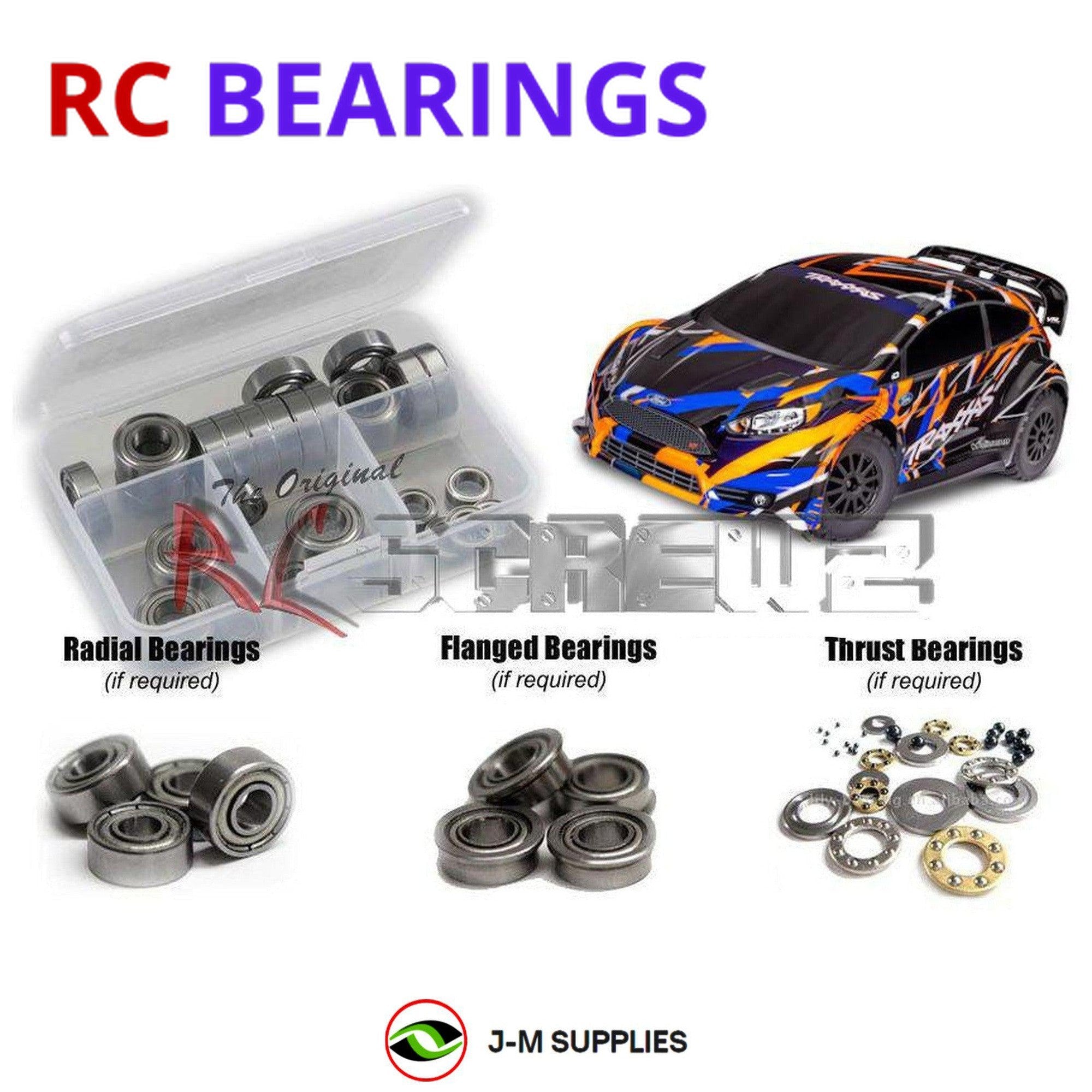 RCScrewZ Metal Shielded Bearing Kit tra122b for Traxxas Ford Fiesta ST Rally VXL - Picture 1 of 12