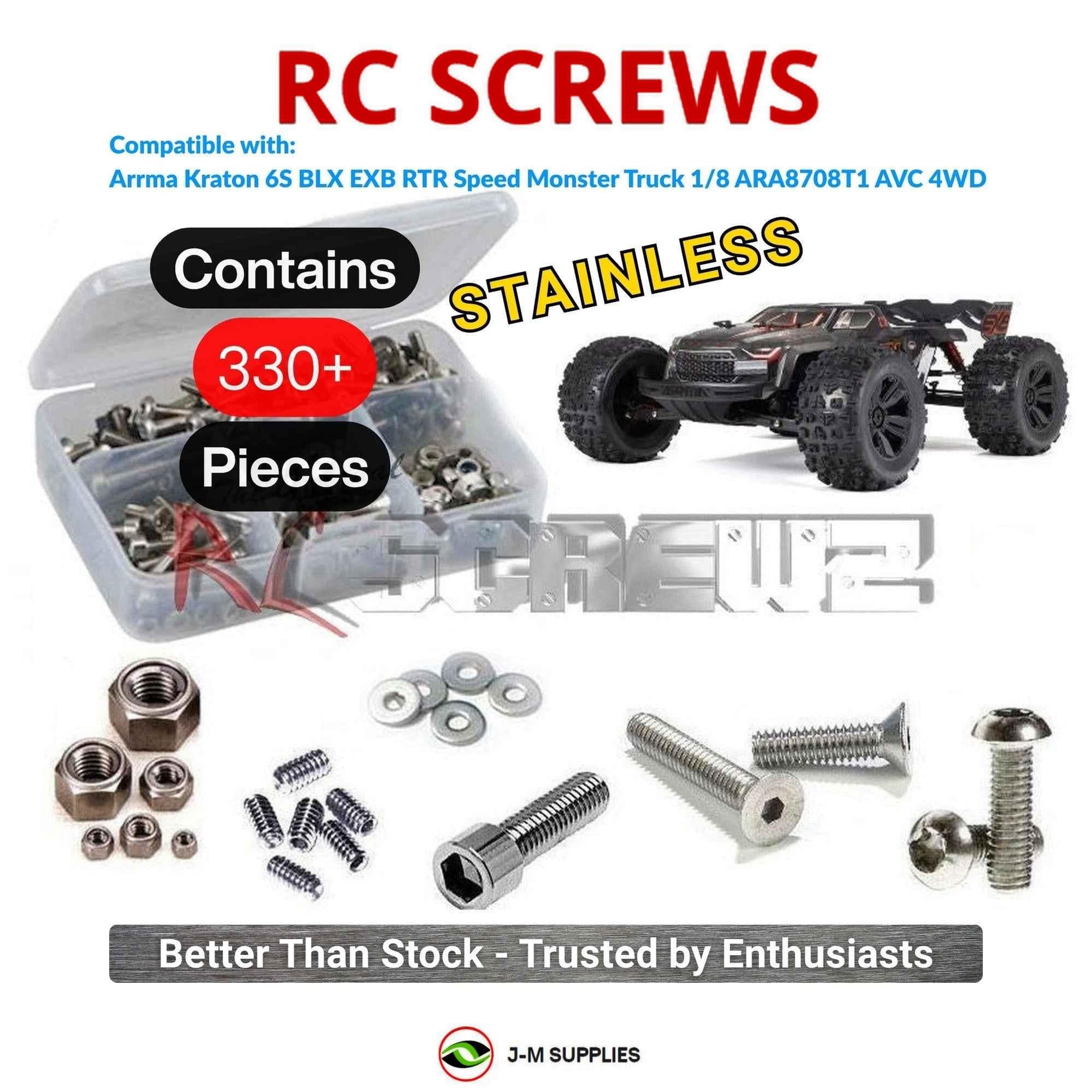 RCScrewZ Stainless Screw Kit ara055 for Arrma Kraton 6S BLX 1/8 EXtreme MT | SET - Picture 1 of 12