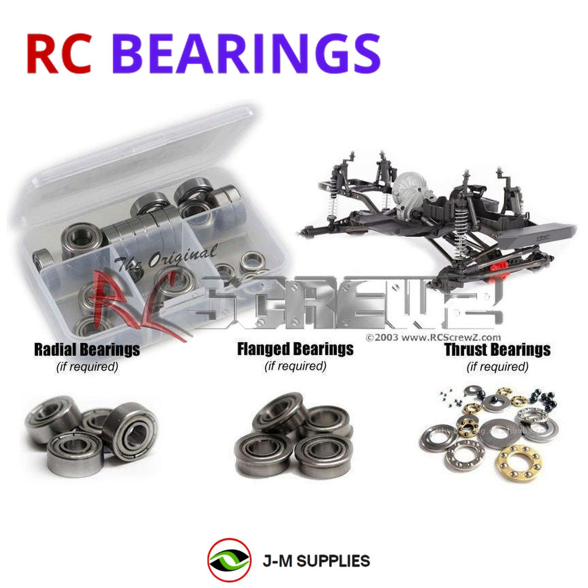 RCScrewZ Metal Shielded Bearing Kit axi028b for Axial Racing SCX10 Raw Build - Picture 1 of 12