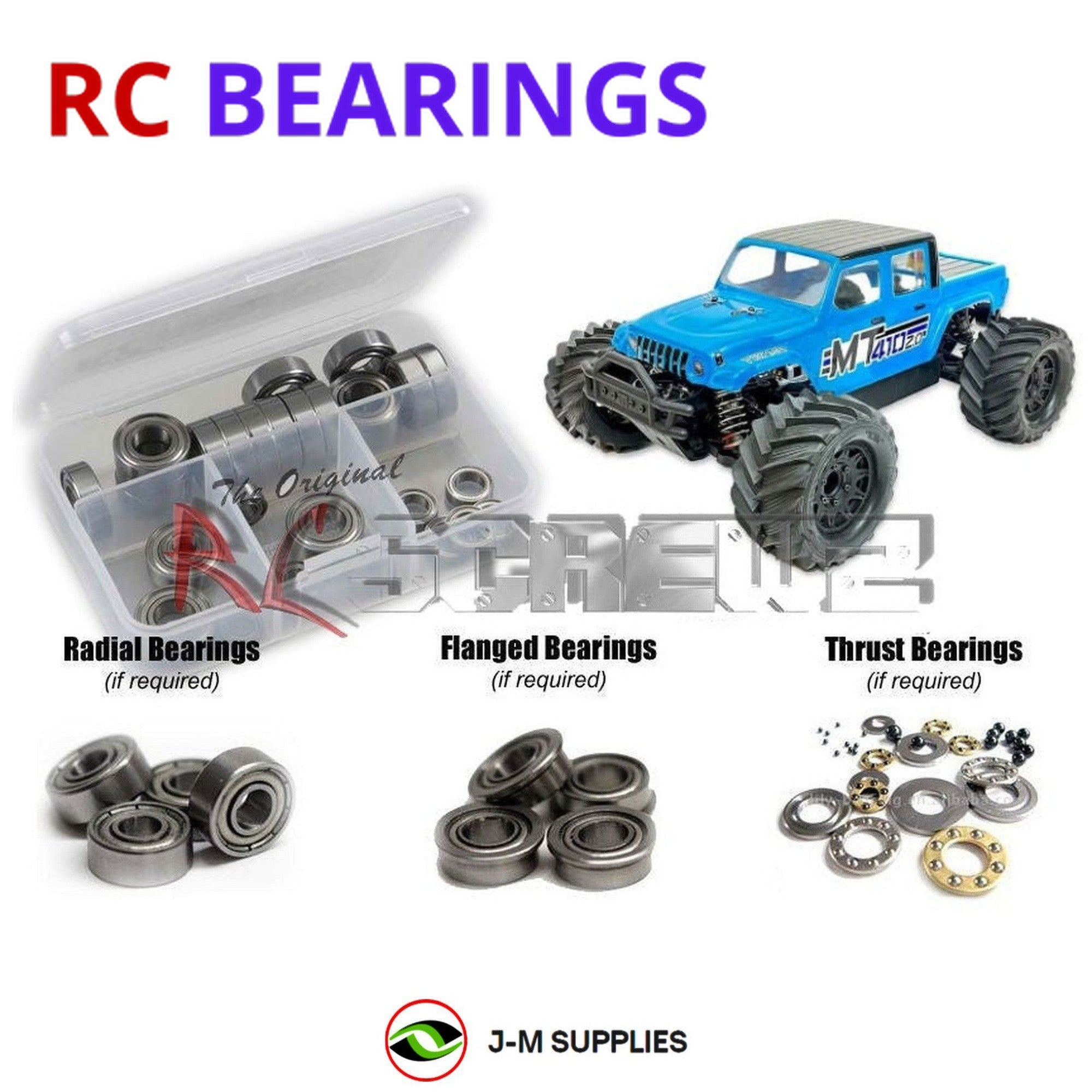 RCScrewZ Metal Shielded Bearings tek027b for Tekno MT410 2.0 1/10 TKR9501 | KIT - Picture 1 of 12