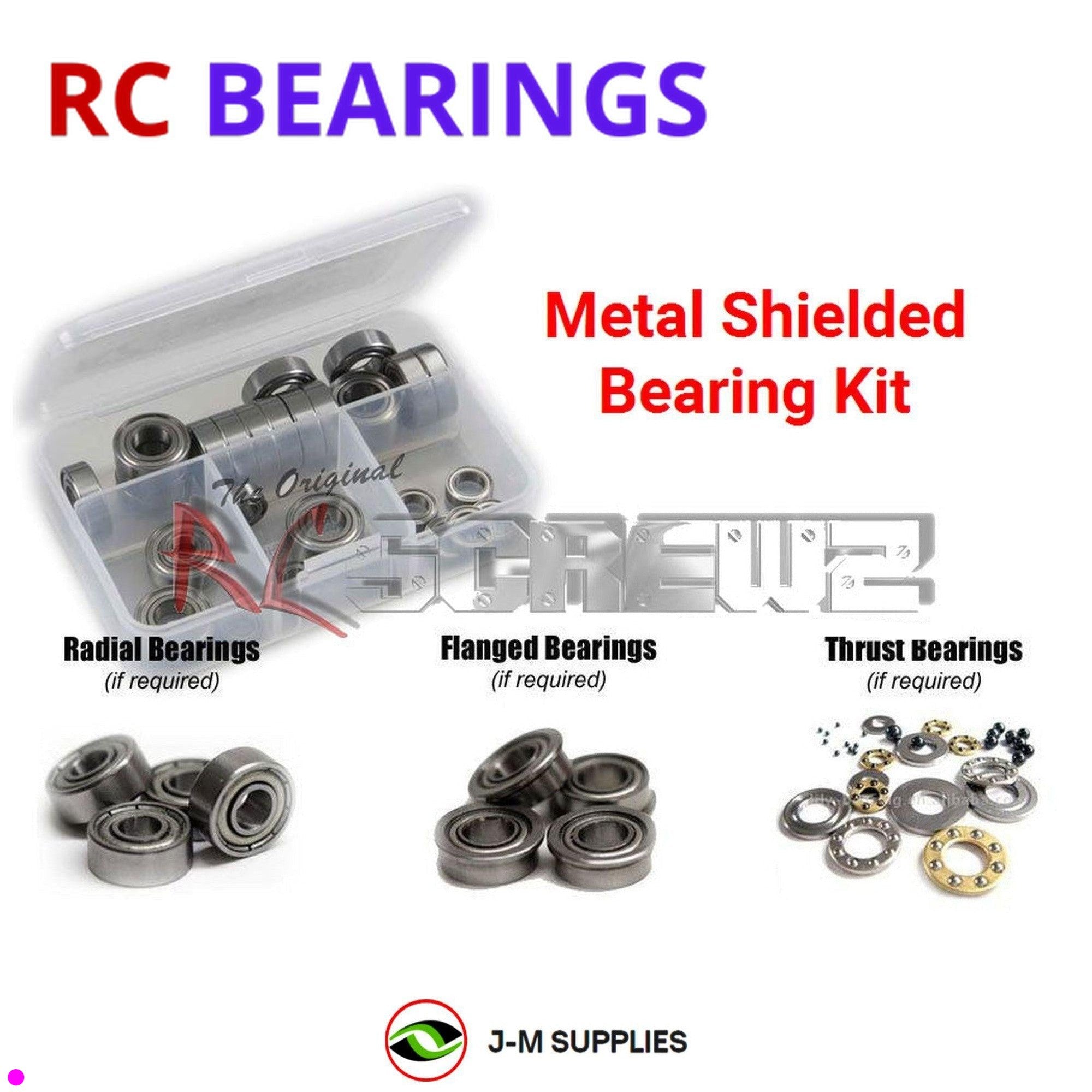 RCScrewZ Metal Shielded Bearing Kit los106b for Team Losi Mini 8ight-T 1/14th - Picture 1 of 12