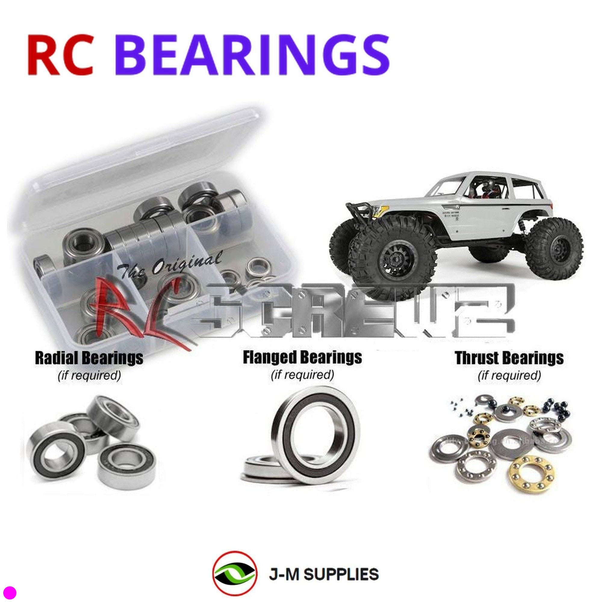 RCScrewZ Rubber Shielded Bearing Kit axi018r for Axial Wraith Spawn 4wd #90045 - Picture 1 of 12