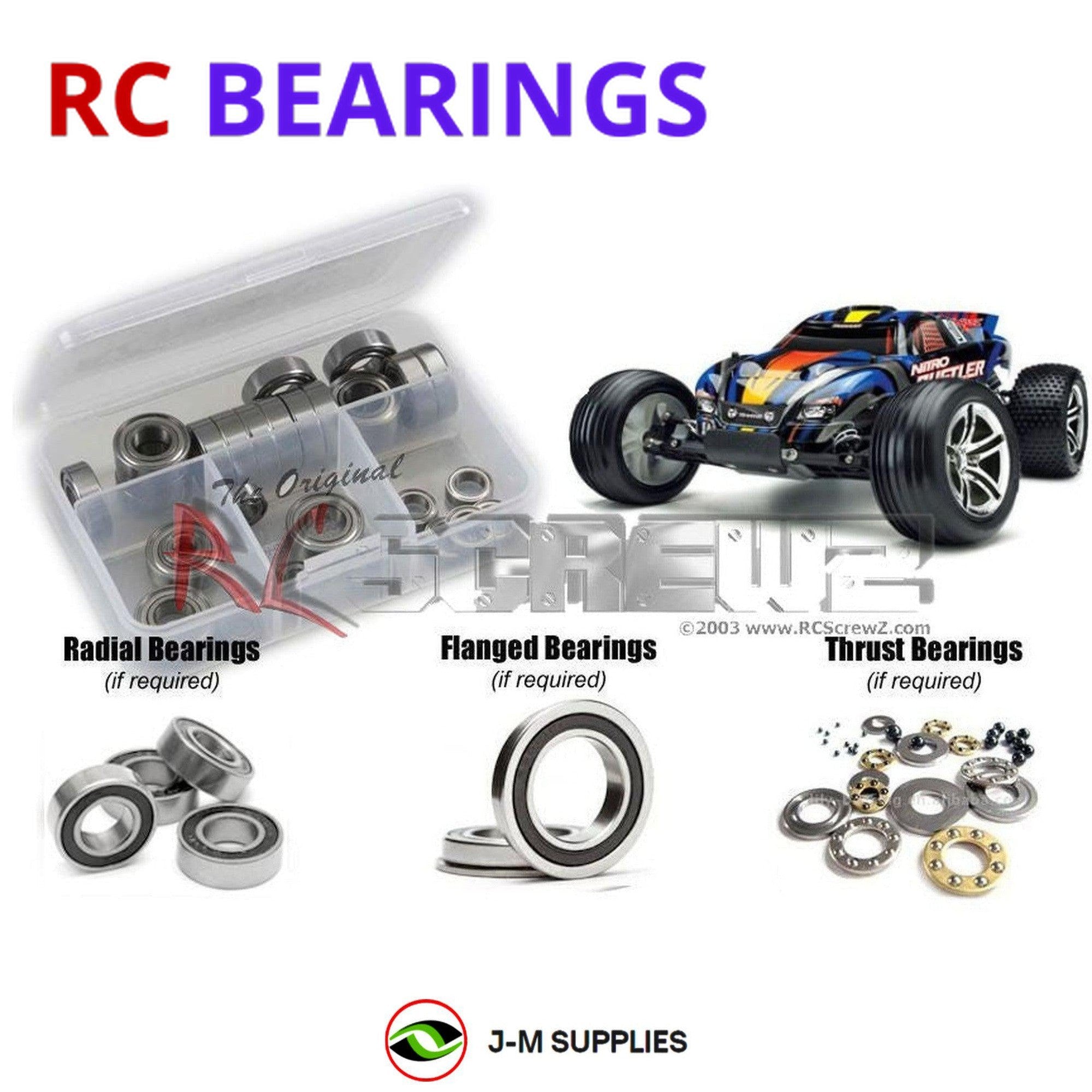 RCScrewZ Rubber Shielded Bearings tra006r for Traxxas Nitro Rustler 2.5 ,44096-3 - Picture 1 of 12