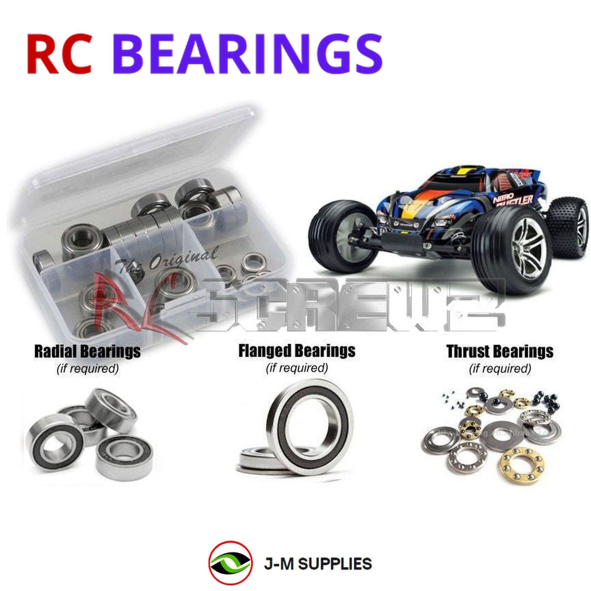 RCScrewZ Rubber Shielded Bearings tra006r for Traxxas Rustler 2.5 ,44096-3 | SET - Picture 1 of 12
