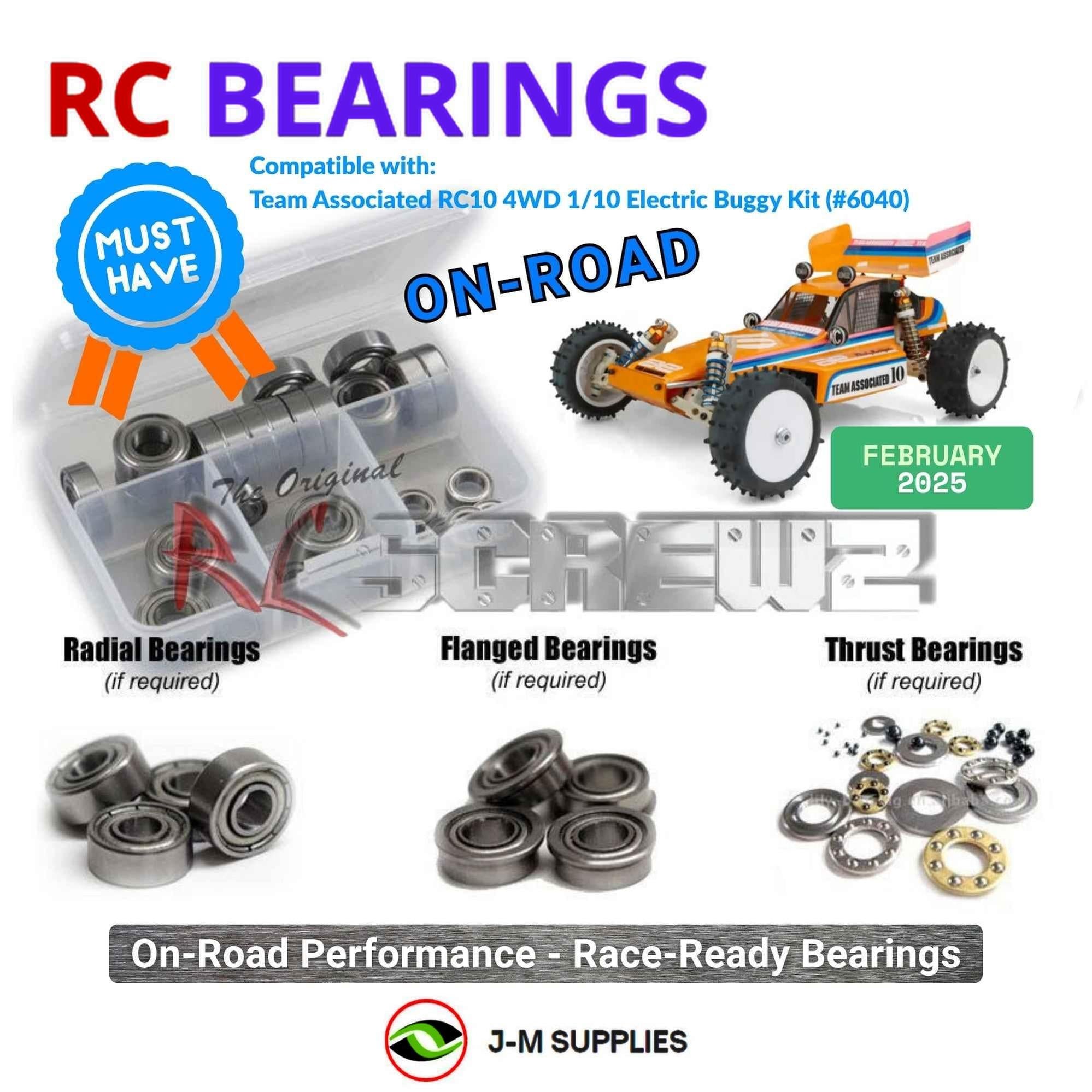 RCScrewZ Metal Shielded Bearings asc153b for Associated RC10 4WD 1/10 6040 | KIT - Picture 1 of 12