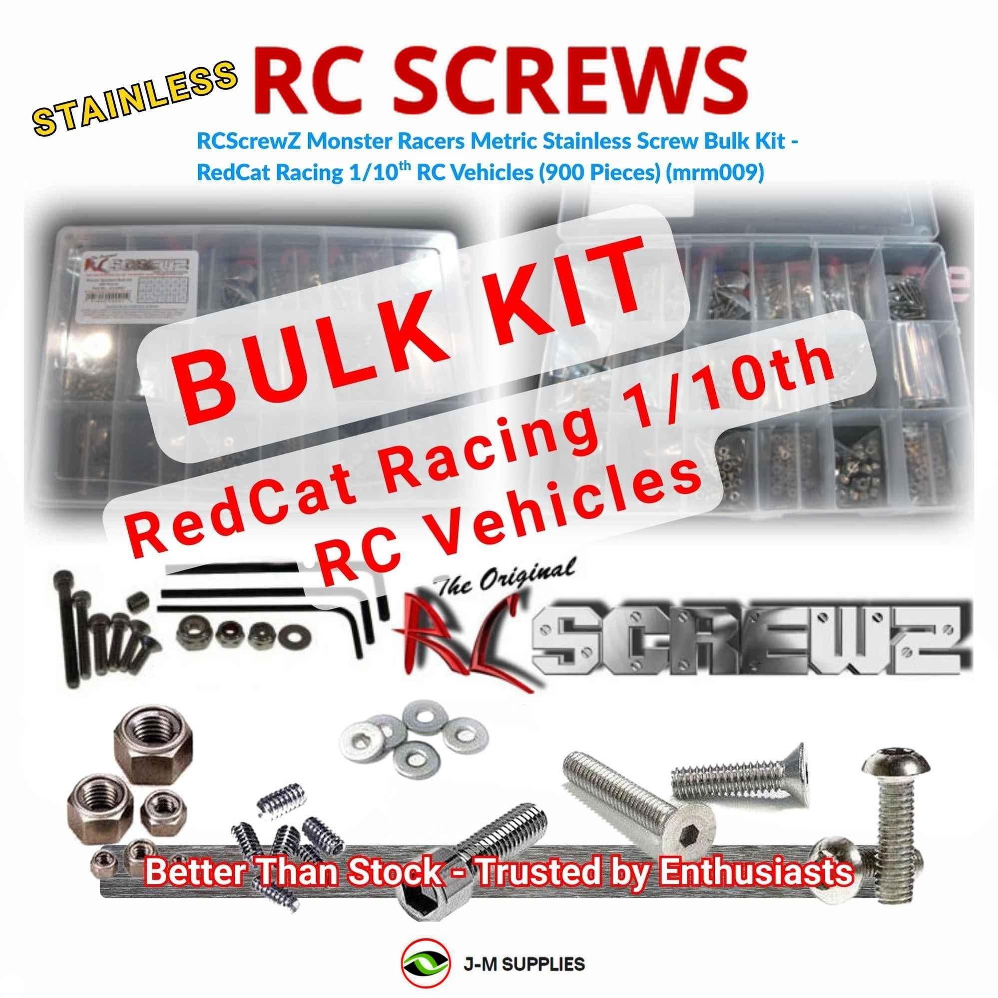 RCScrewZ Metric Stainless Screw Bulk Kit 900pc Monster Racers RedCat 1/10 mrm009 - Picture 1 of 12
