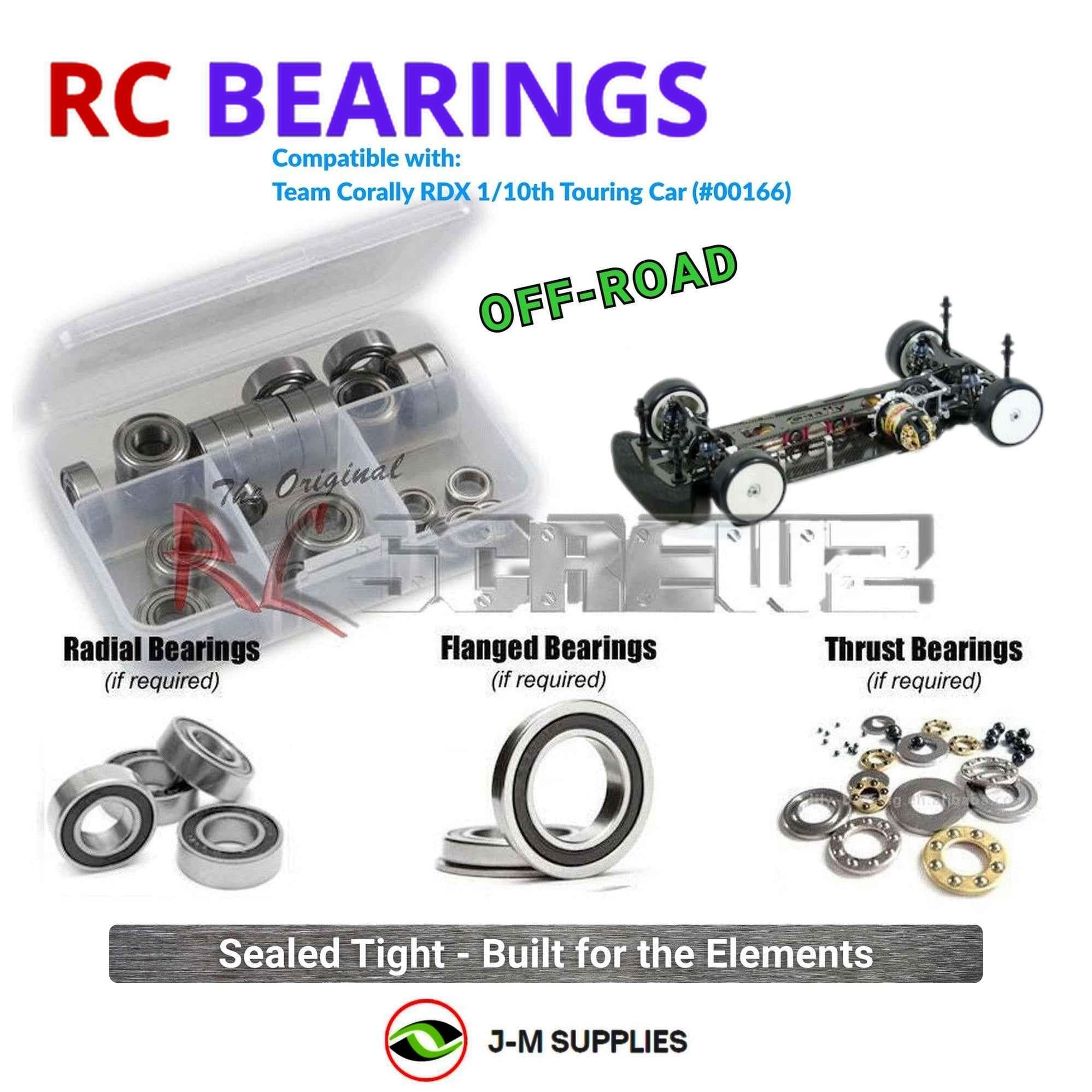 RCScrewZ Rubber Shielded Bearings cor003r for Corally RDX 1/10th (#00166) | SET - Picture 1 of 12