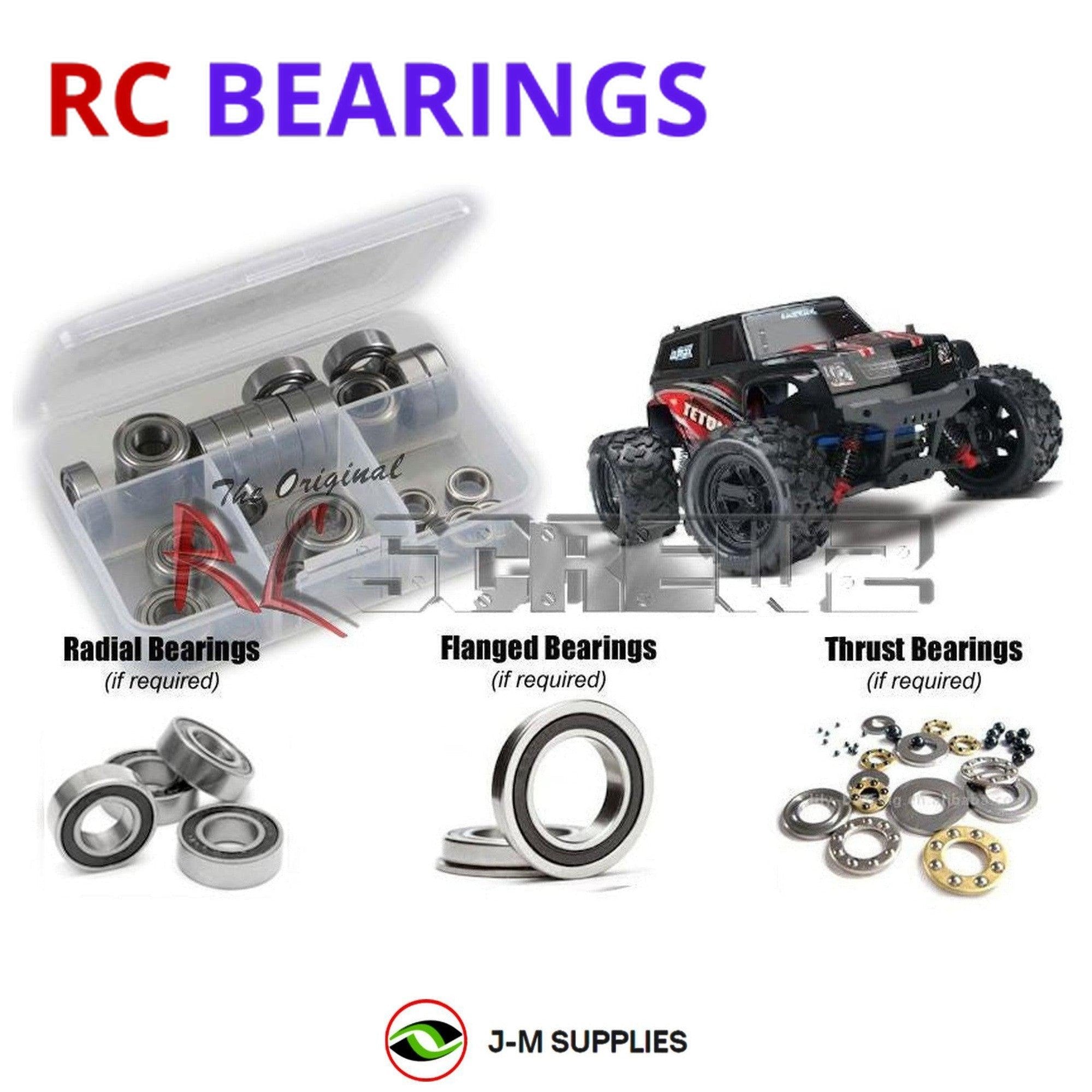 RCScrewZ Rubber Shielded Bearing Kit tra055r for Traxxas Latrax 1/18 Teton 76054 - Picture 1 of 12