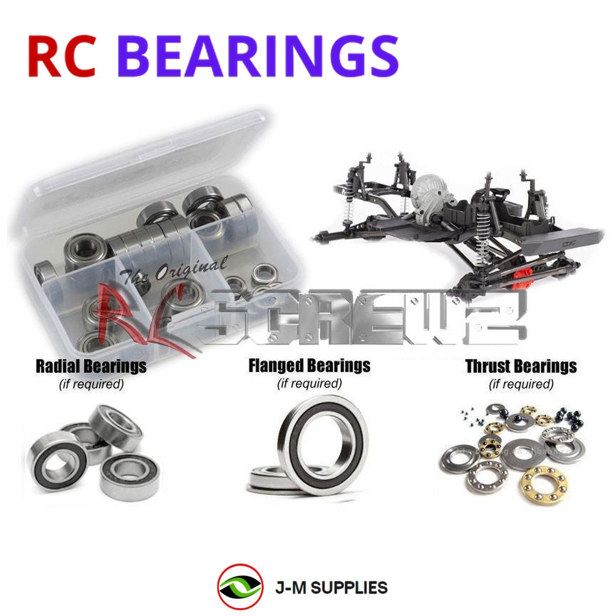 RCScrewZ Rubber Shielded Bearing Kit axi028r for Axial Racing SCX10 Raw Build - Picture 1 of 12