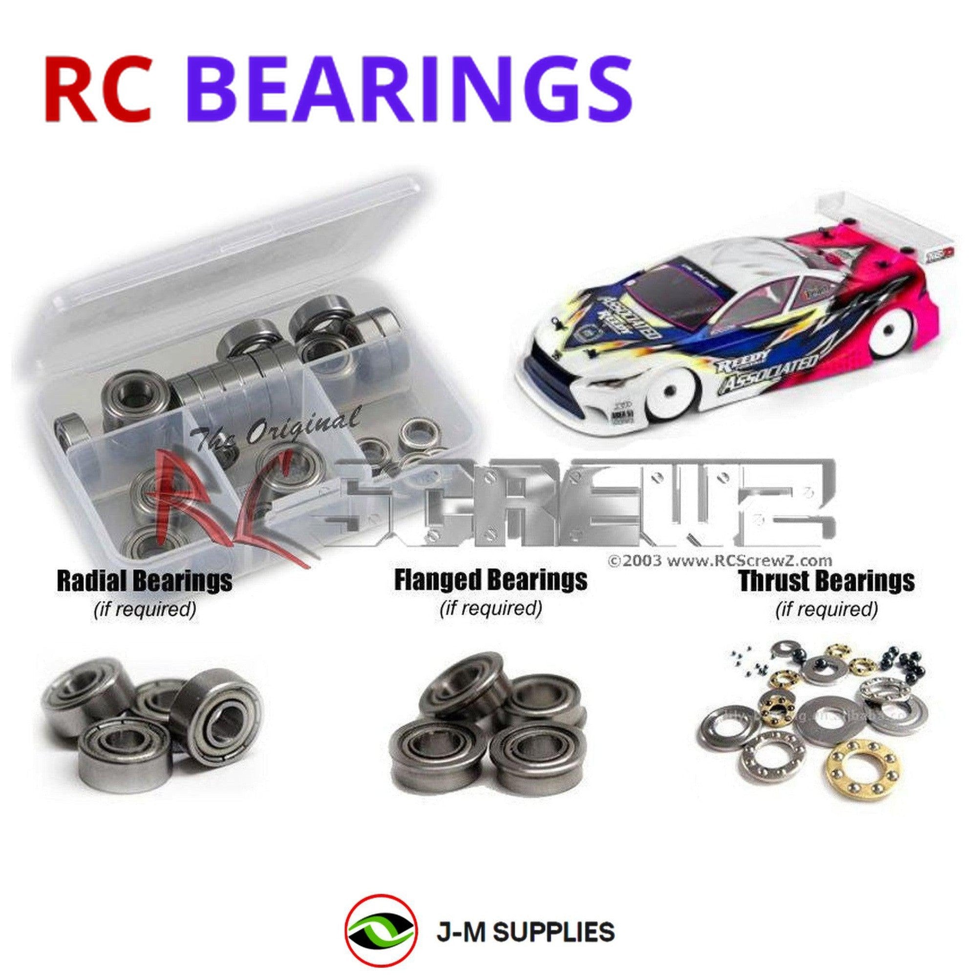 RCScrewZ Metal Shielded Bearing Kit ass078b for Associated TC7.1 Onroad - Picture 1 of 12