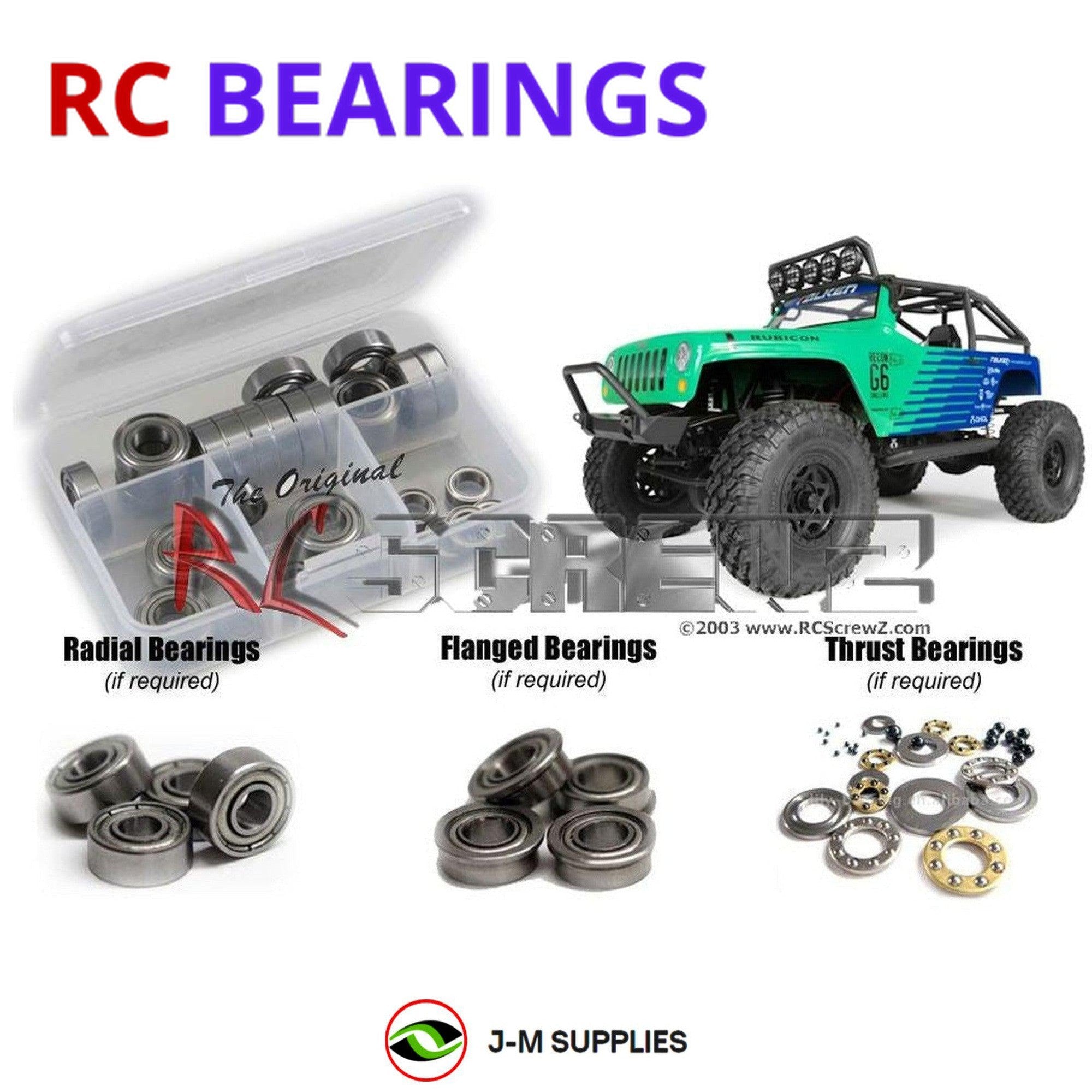 RCScrewZ Metal Shielded Bearing Kit axi019b for Axial SCX10 Wrangler G6 Falken - Picture 1 of 12