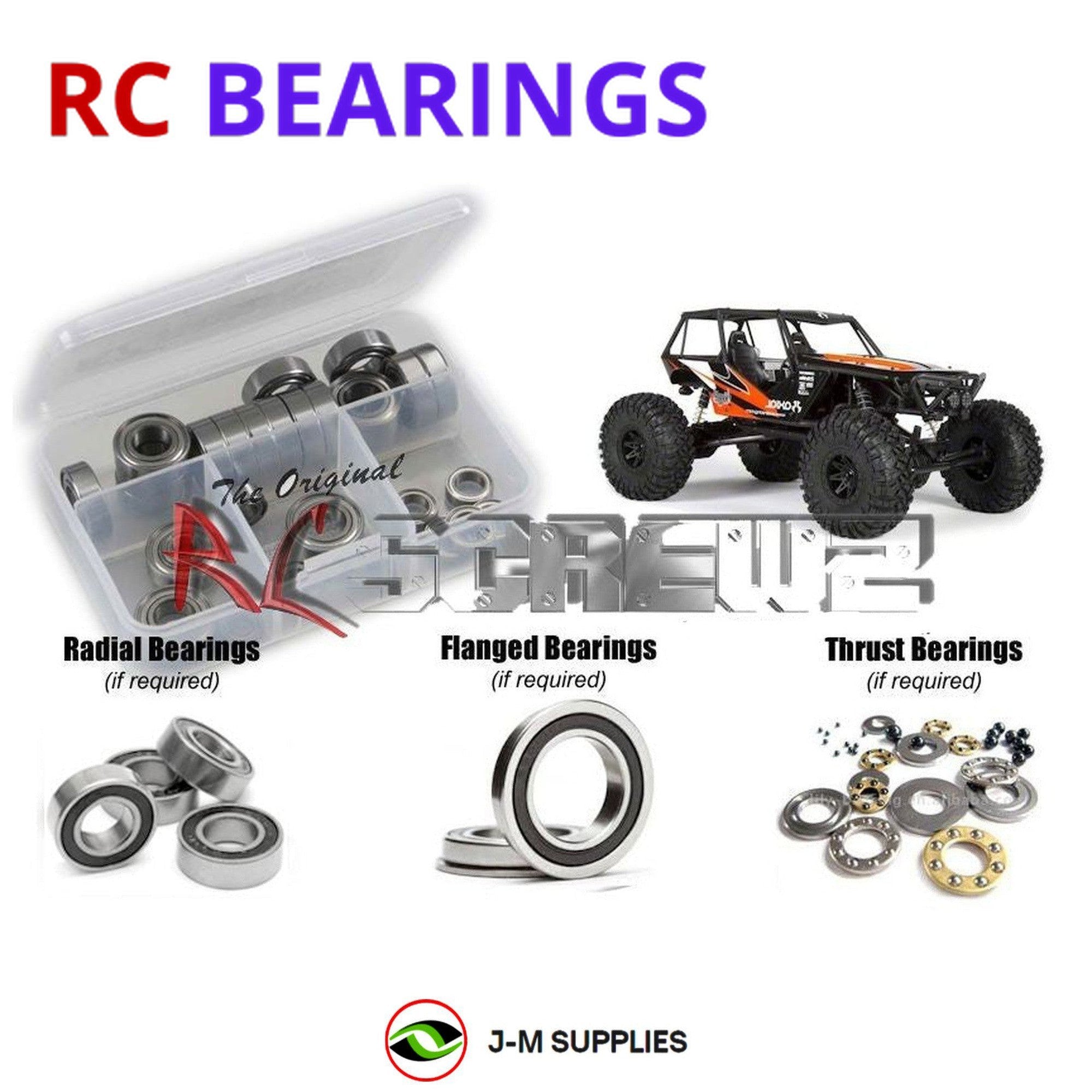 RCScrewZ Rubber Shielded Bearings axi013r for Axial Wraith Rock Racer AX90018/20 - Picture 1 of 12