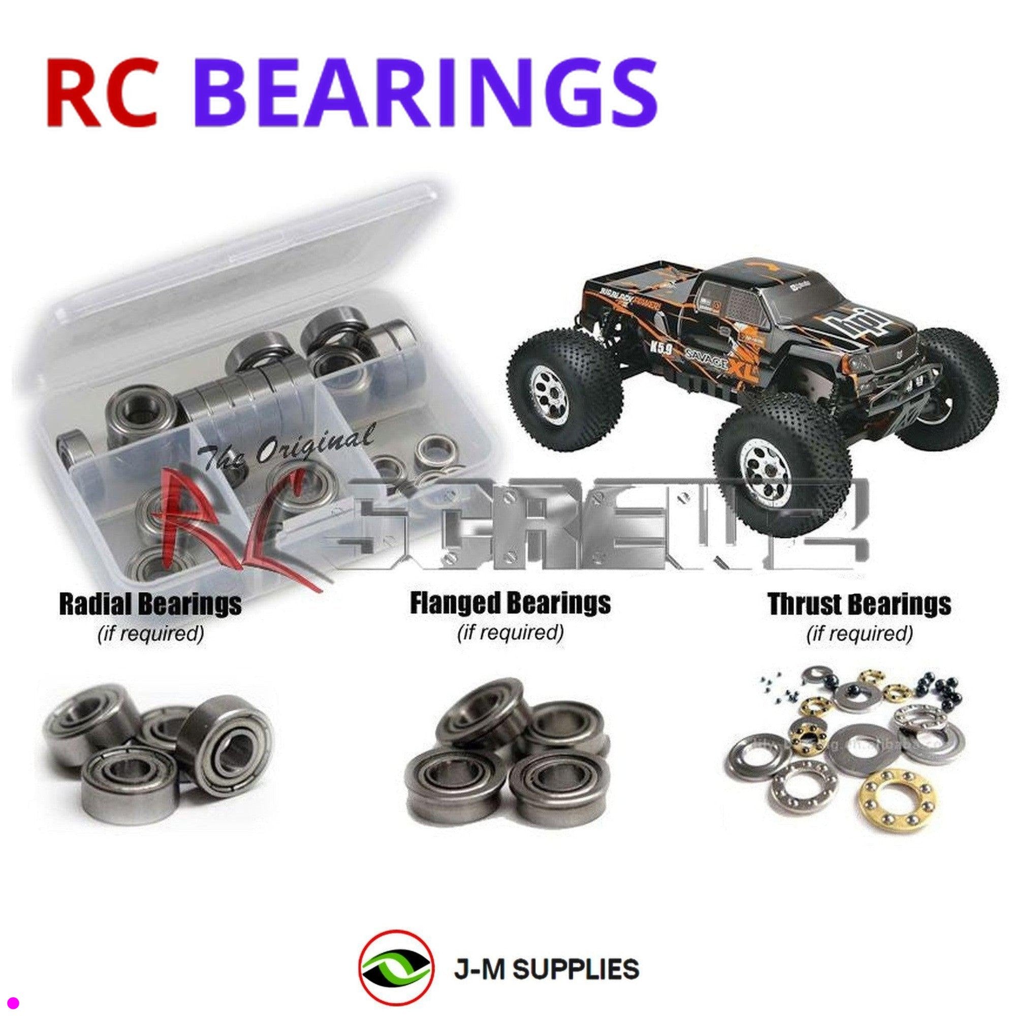 RCScrewZ Metal Shielded Bearing Kit hpi078b for HPI Racing Savage XL 5.9 #112601 - Picture 1 of 12