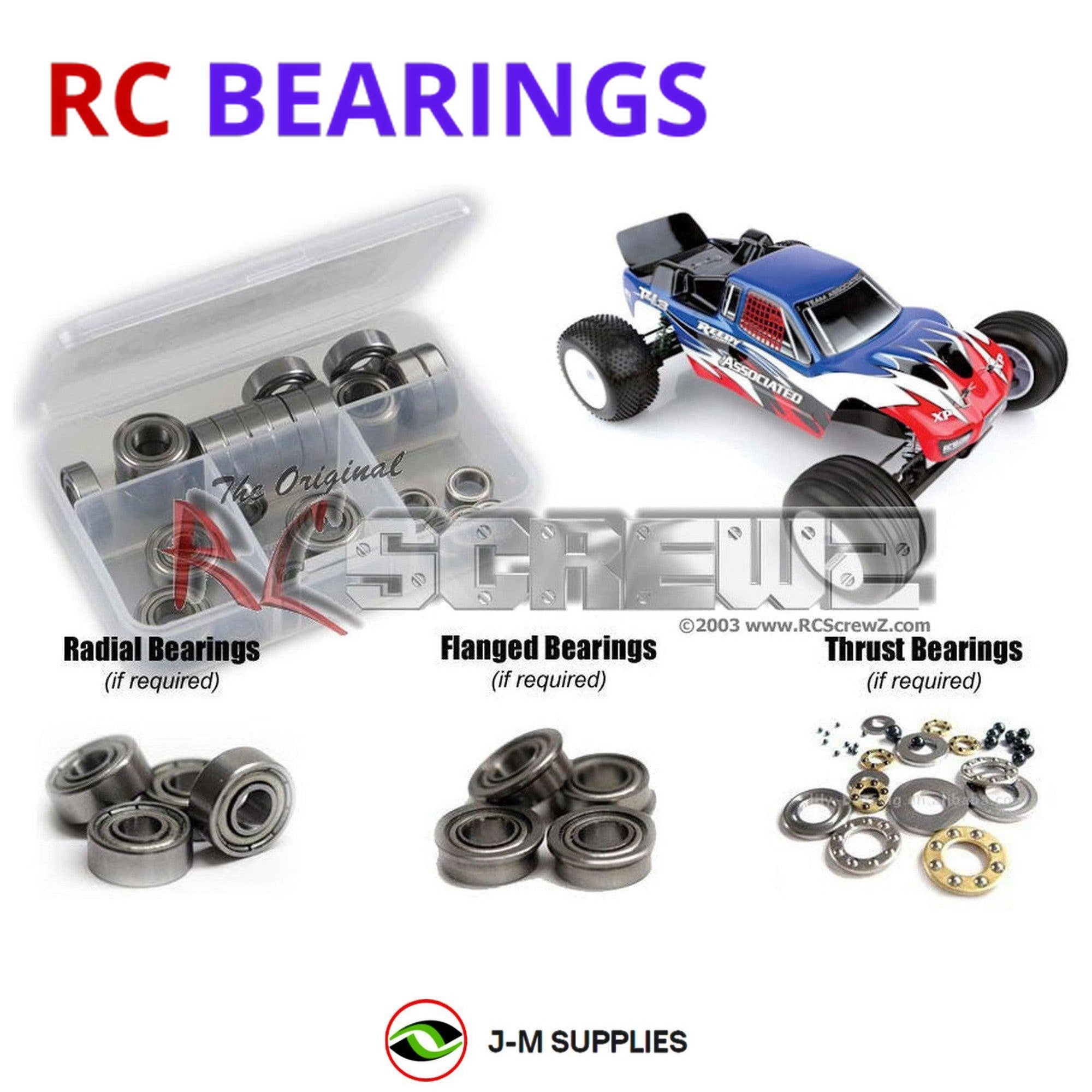 RCScrewZ Metal Shielded Bearing Kit ass093b for Associated RC T4.3 RTR - Picture 1 of 12