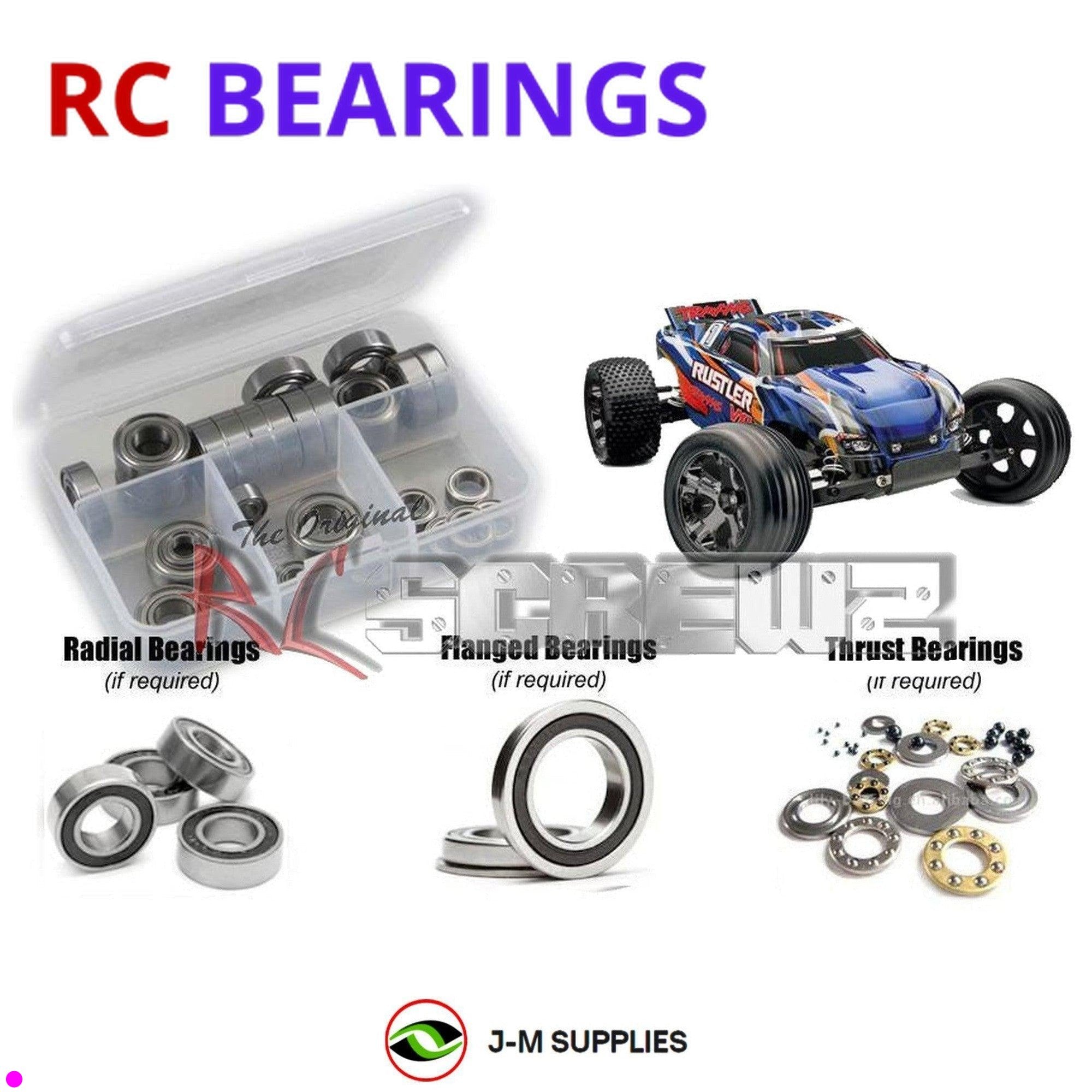 RCScrewZ Rubber Shielded Bearing Kit tra023r for Traxxas Rustler VXL #3707 - Picture 1 of 12