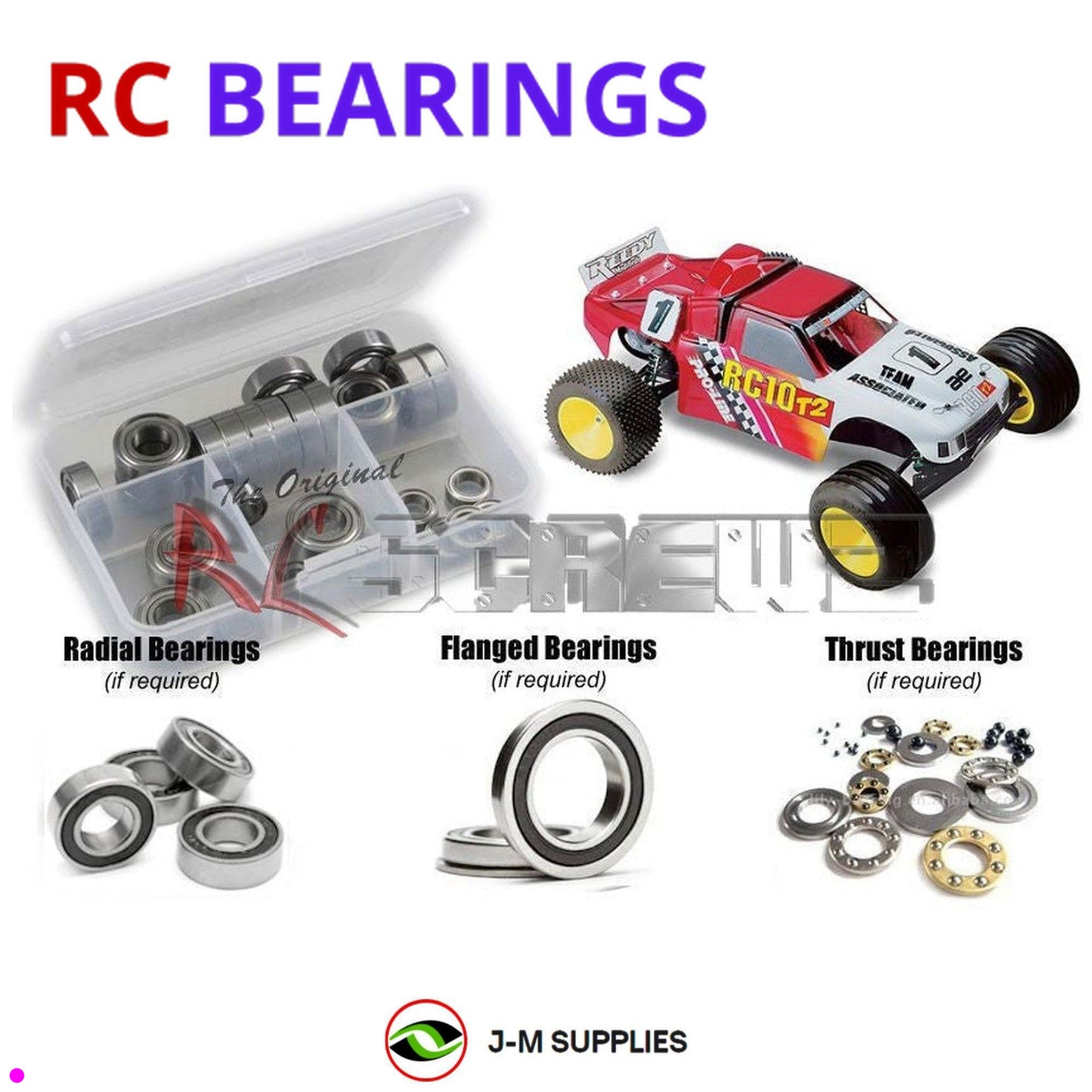 RCScrewZ Rubber Shielded Bearing Kit asc109r for Associated RC10T2 #Vintage - Picture 1 of 12