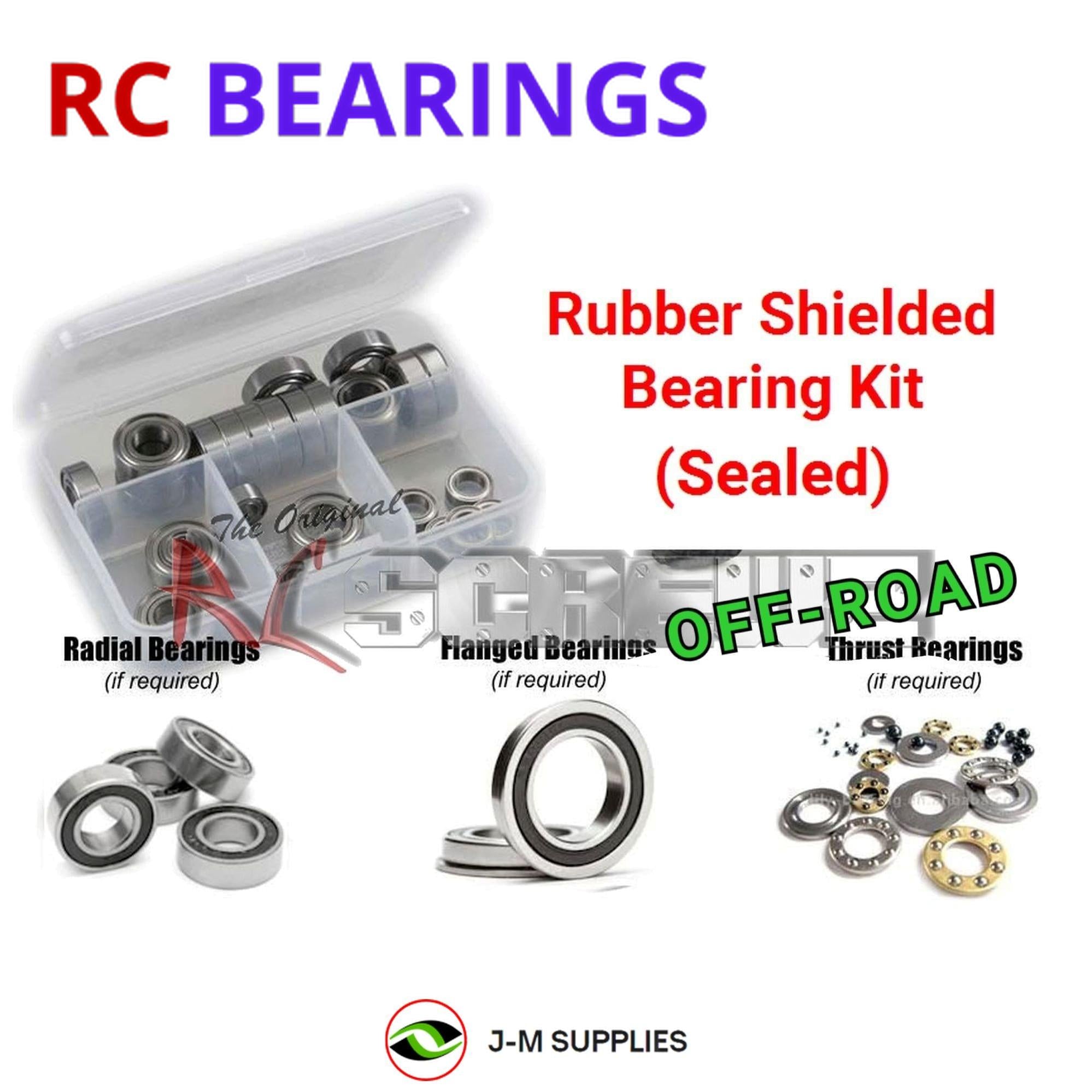 RCScrewZ Rubber Shielded Bearings mjx019r for MJX Hyper Go 1/16 16208/9/10 | KIT - Picture 1 of 12