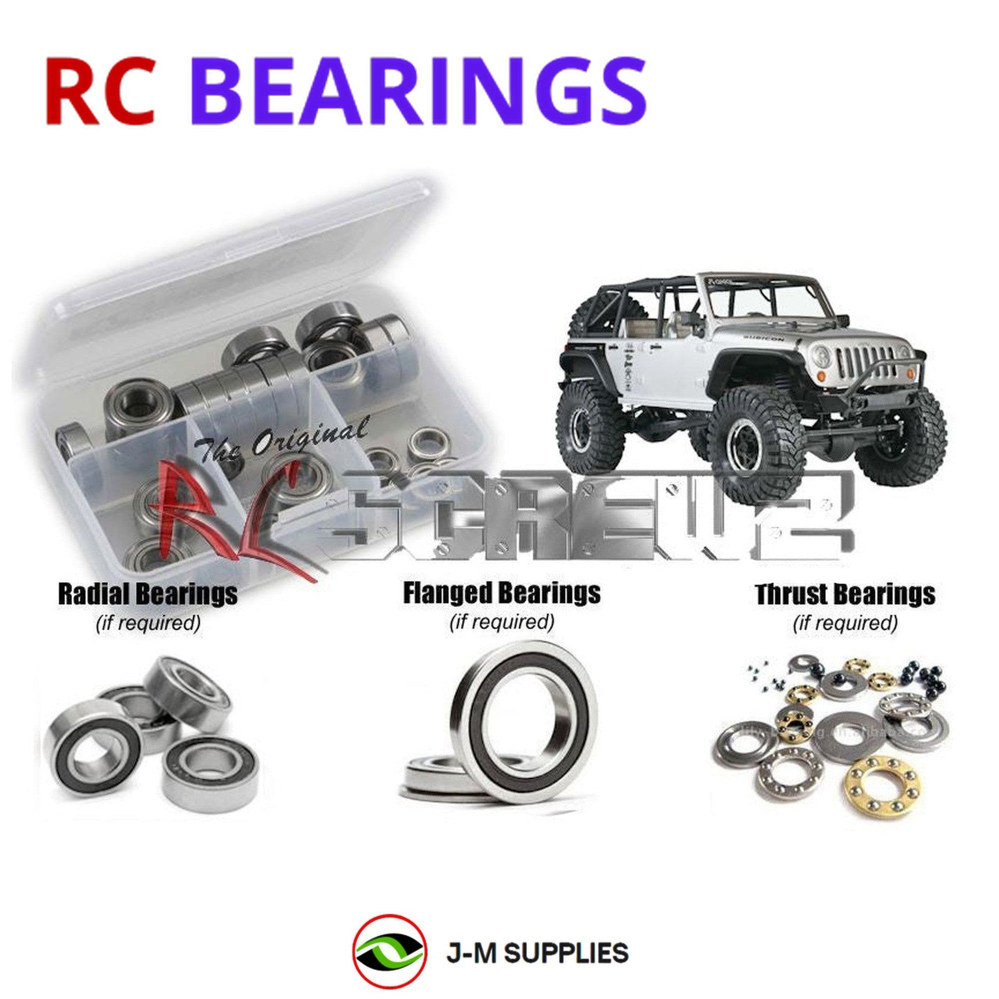 RCScrewZ Rubber Shielded Bearings axi009r for Axial SCX10 Wrangler Rubicon 90028 - Picture 1 of 12