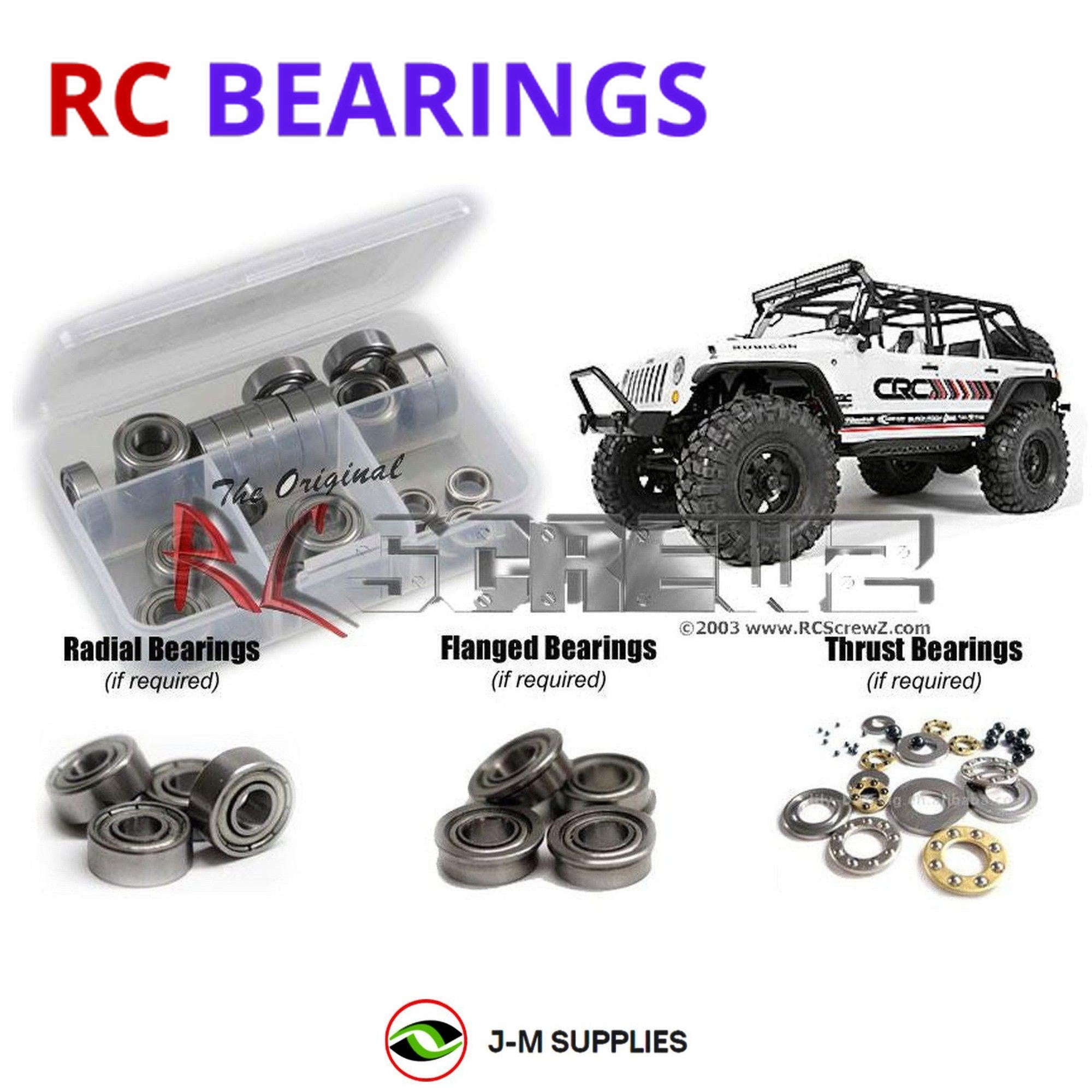 RCScrewZ Metal Shielded Bearings axi020b for Axial Racing SCX10 Wrangler CR Ed. - Picture 1 of 12