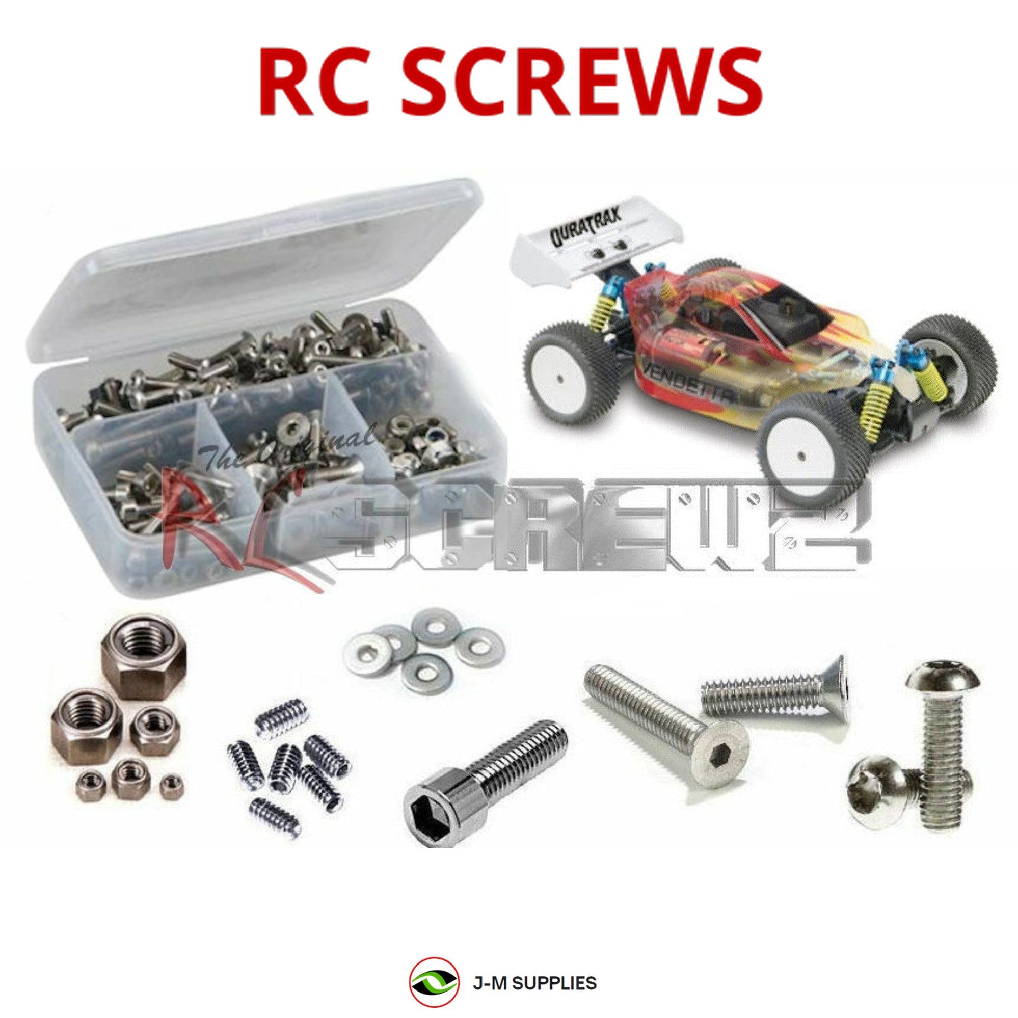 RCScrewZ Stainless Steel Screw Kit dur016 for Duratrax Vendetta 1/18th RTR Buggy - Picture 1 of 12