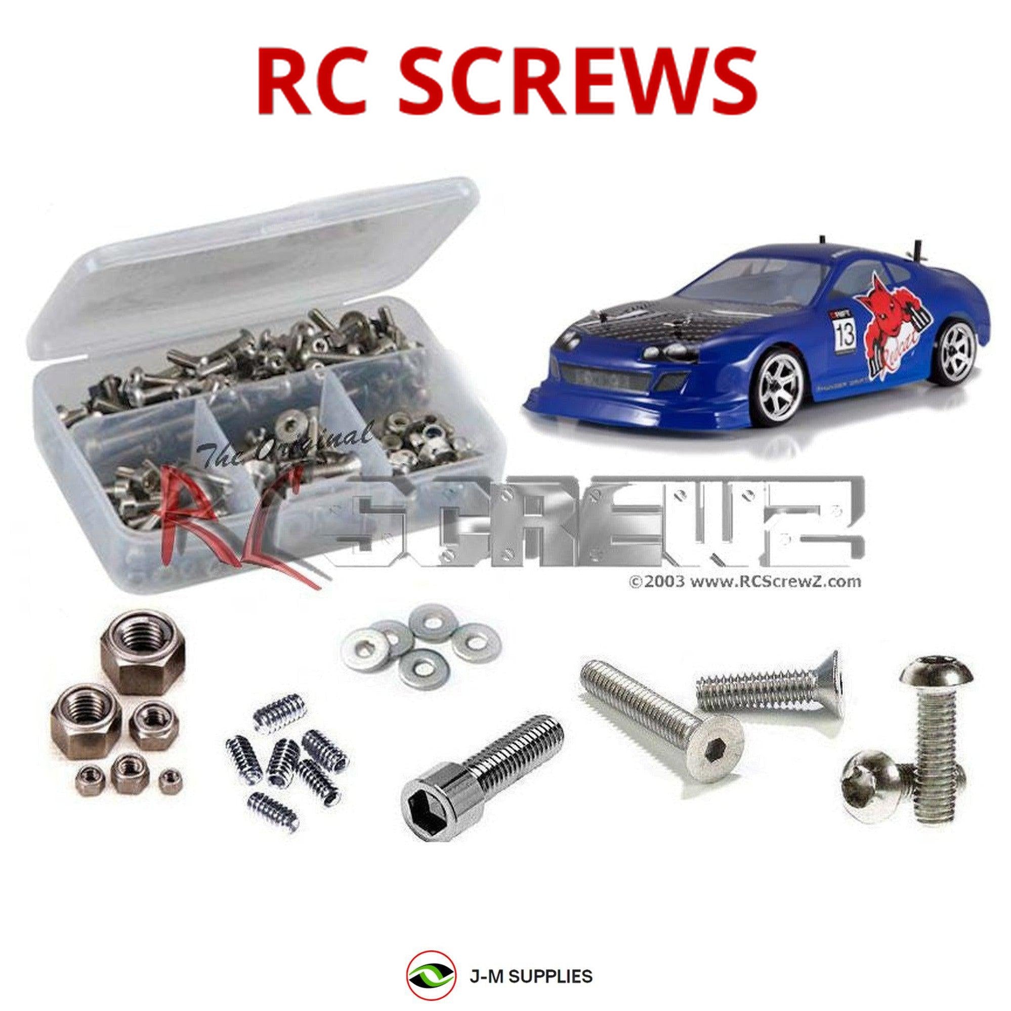 RCScrewZ Stainless Steel Screw Kit rcr059 for RedCat Thunder Drift 1/10th - Picture 1 of 12