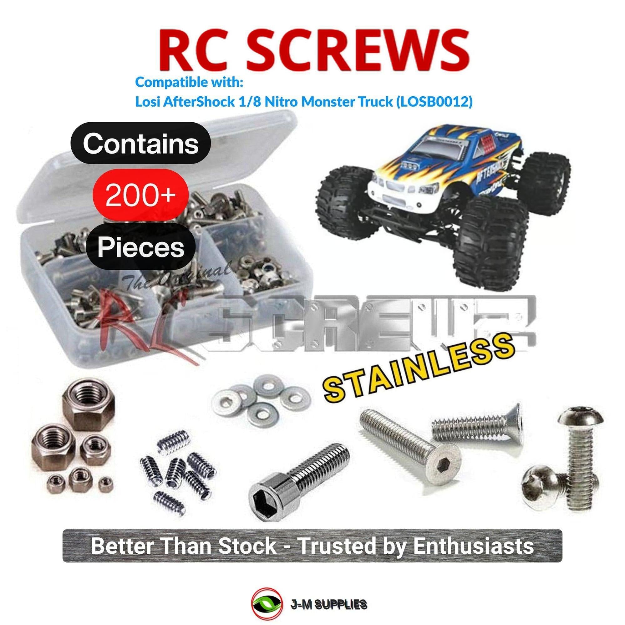 RCScrewZ Stainless Screw Kit los023 for Losi AfterShock 1/8 Nitro LOSB0012 | SET - Picture 1 of 12
