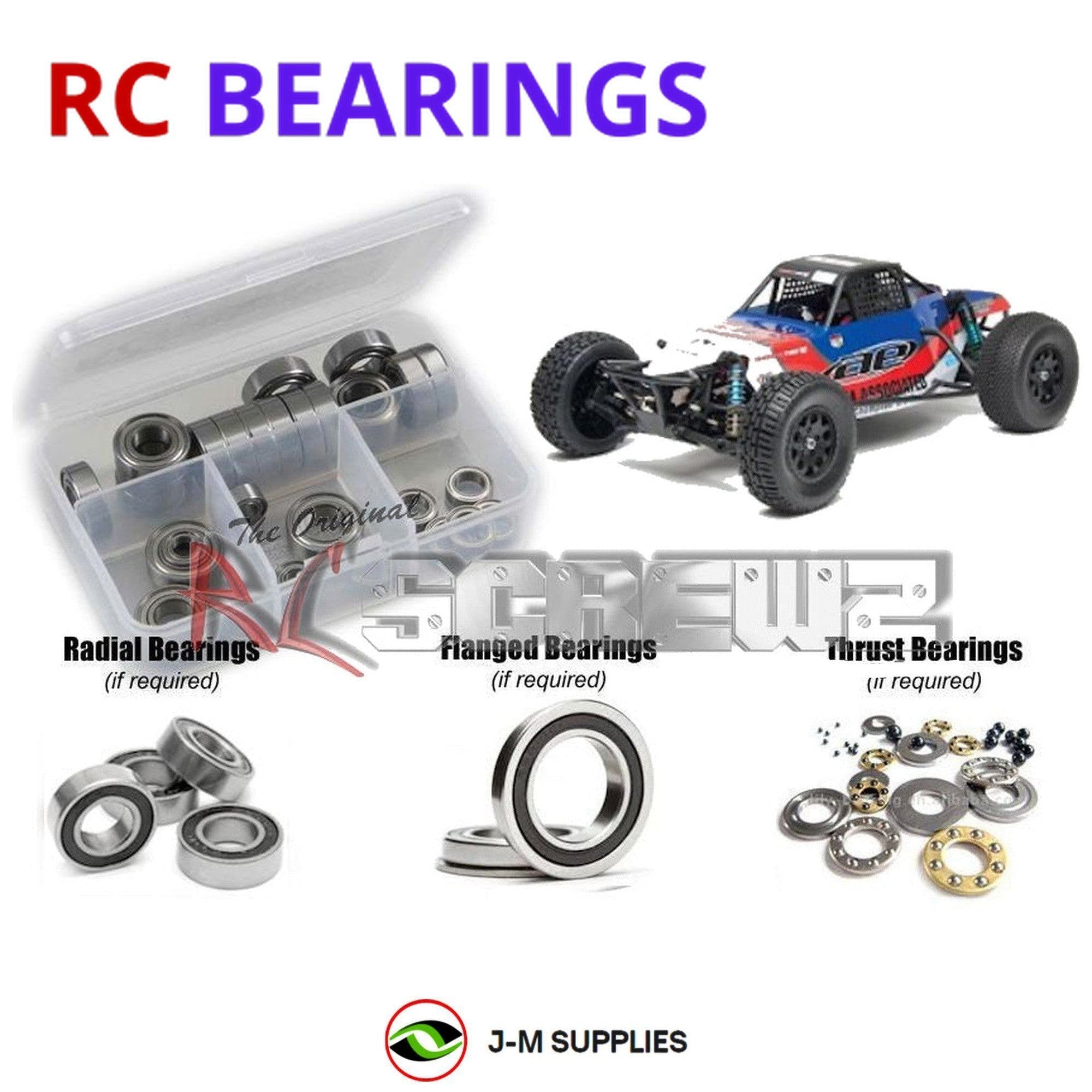 RCScrewZ Rubber Shielded Bearings ass049r for Associated SC10B RS RTR 9050 | KIT - Picture 1 of 12