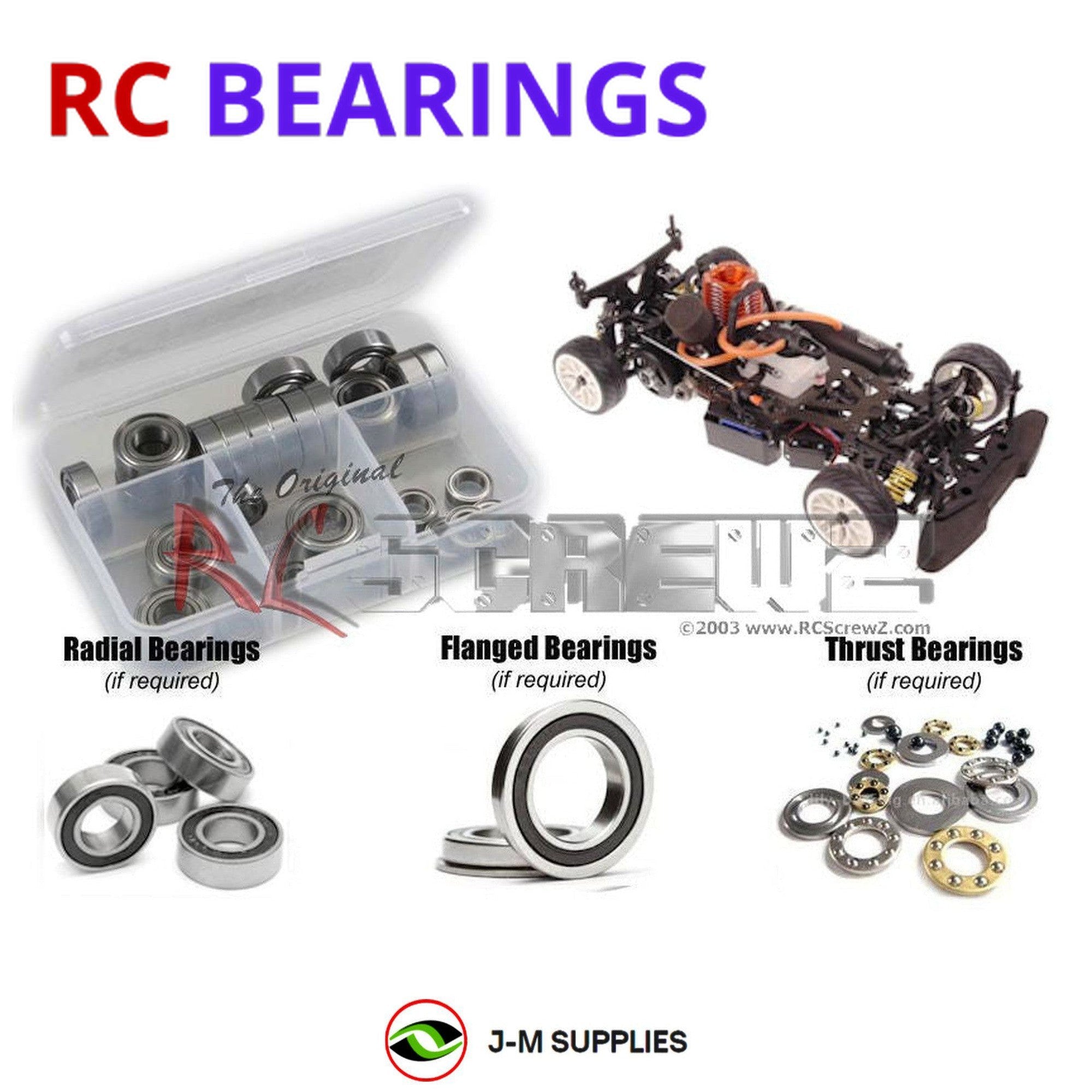 RCScrewZ Rubber Shielded Bearing Kit ser010r for Serpent 710/R #802000 - Picture 1 of 12