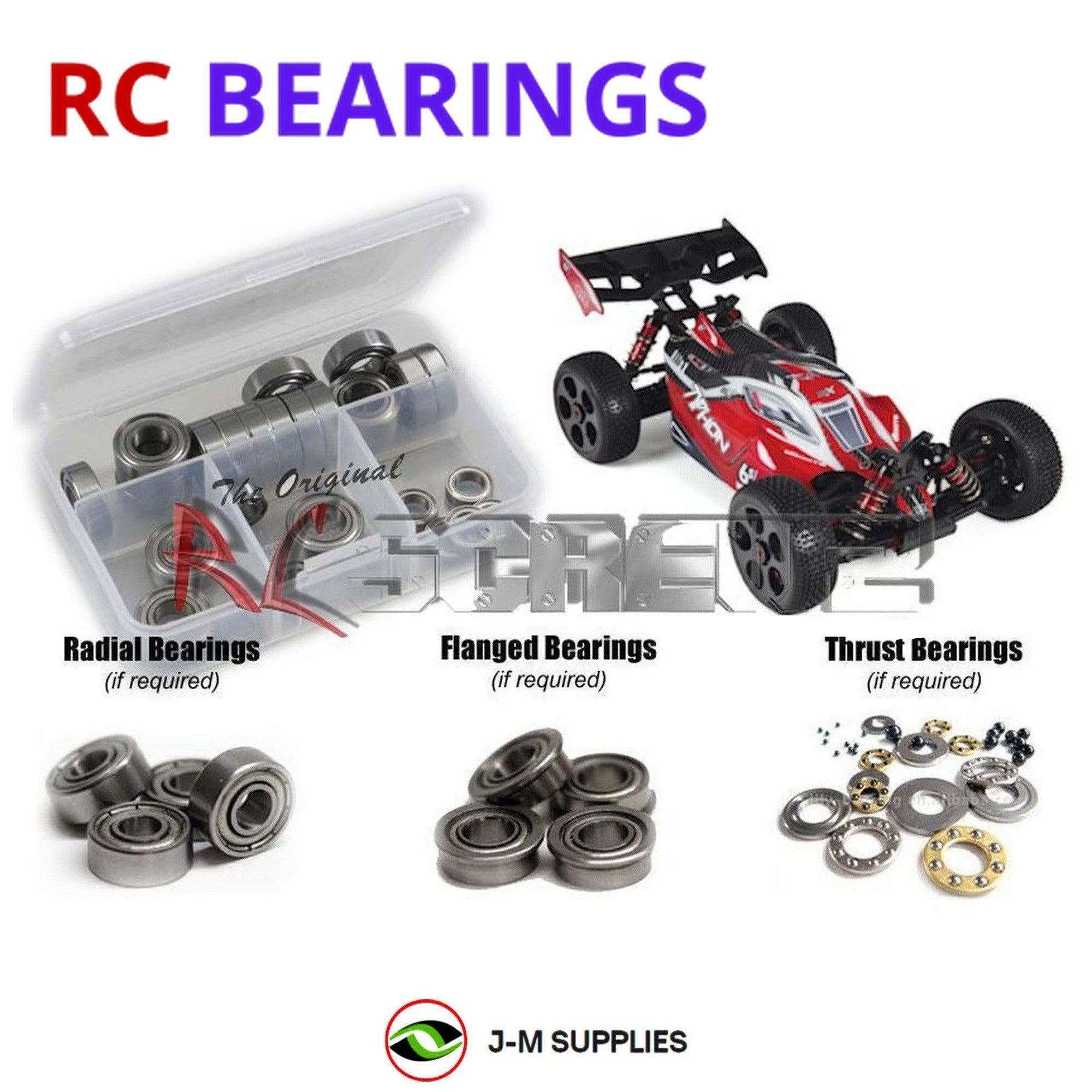 RCScrewZ Metal Shielded Bearing Kit arrm008b for Arrma RC Typhon 6s BLX - Picture 1 of 12