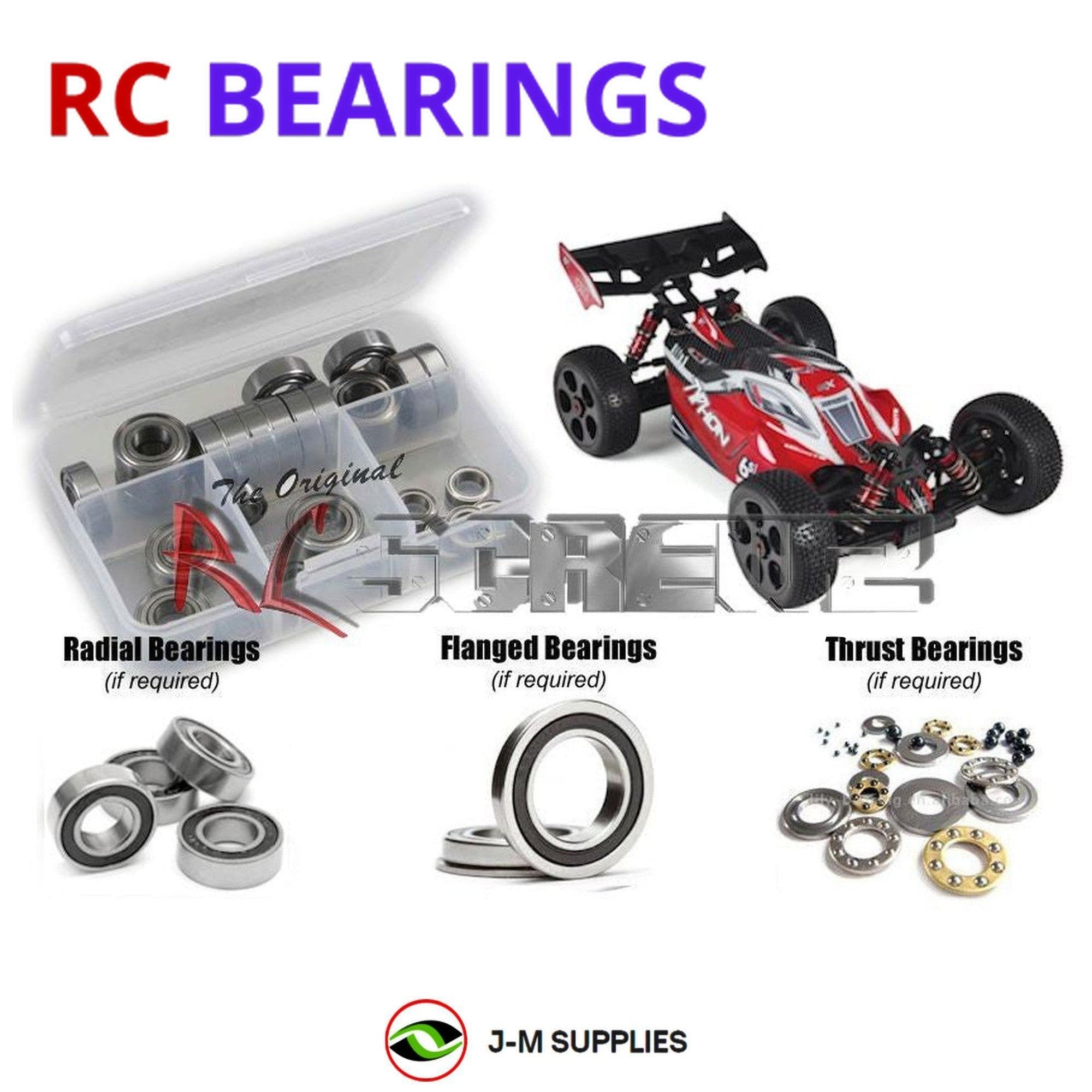 RCScrewZ Rubber Shielded Bearing Kit arrm008r for Arrma RC Typhon 6s BLX - Picture 1 of 12