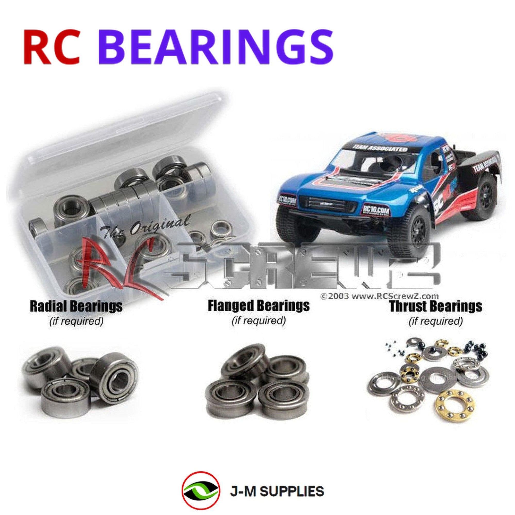 RCScrewZ Metal Shielded Bearing Kit ass046b for Associated SC10 GT - Picture 1 of 12