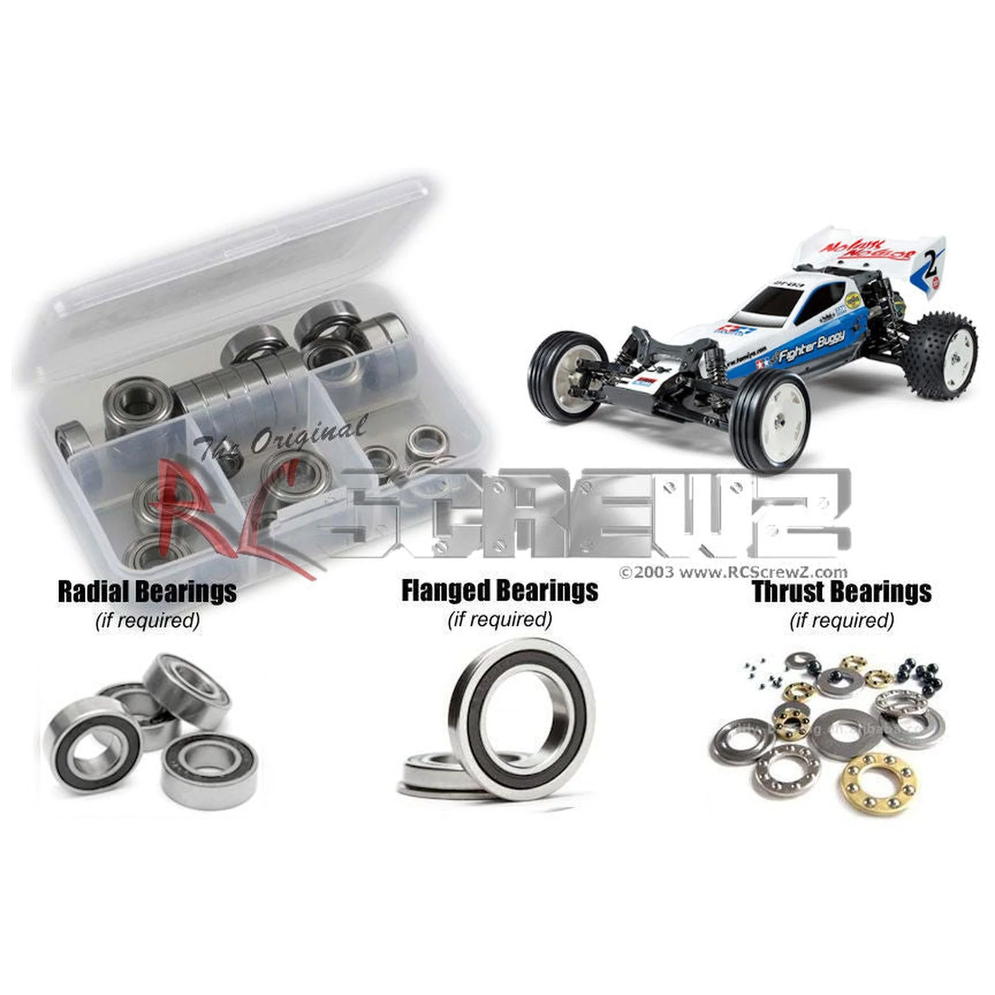 RCScrewZ Rubber Shielded Bearing Kit tam207r for Tamiya Neo Fighter Buggy #58587 - Picture 1 of 12
