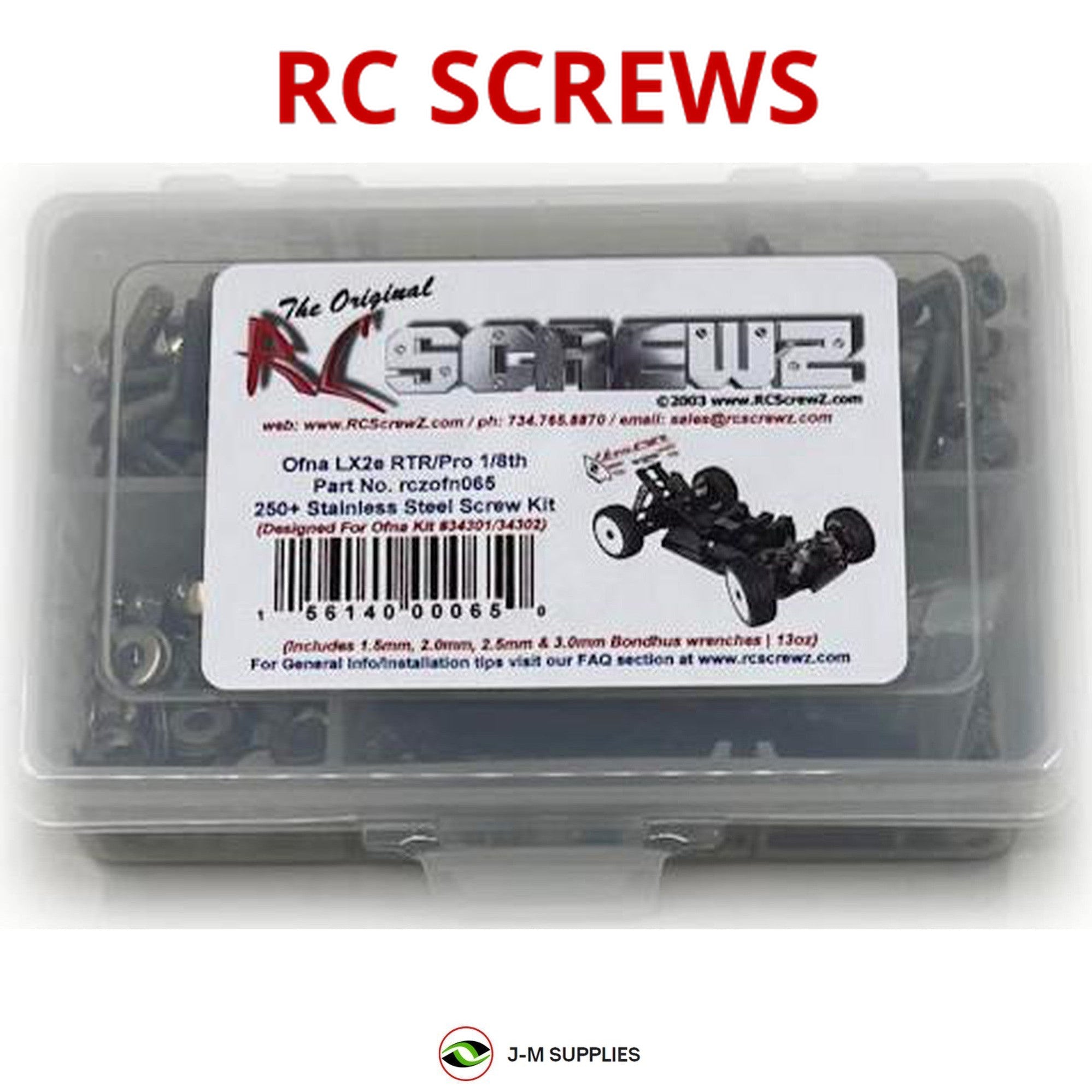 RCScrewZ Stainless Screw Kit ofn065 for Ofna LX2e RTR/Pro 1/8 34301/34302 | SET - Picture 1 of 12
