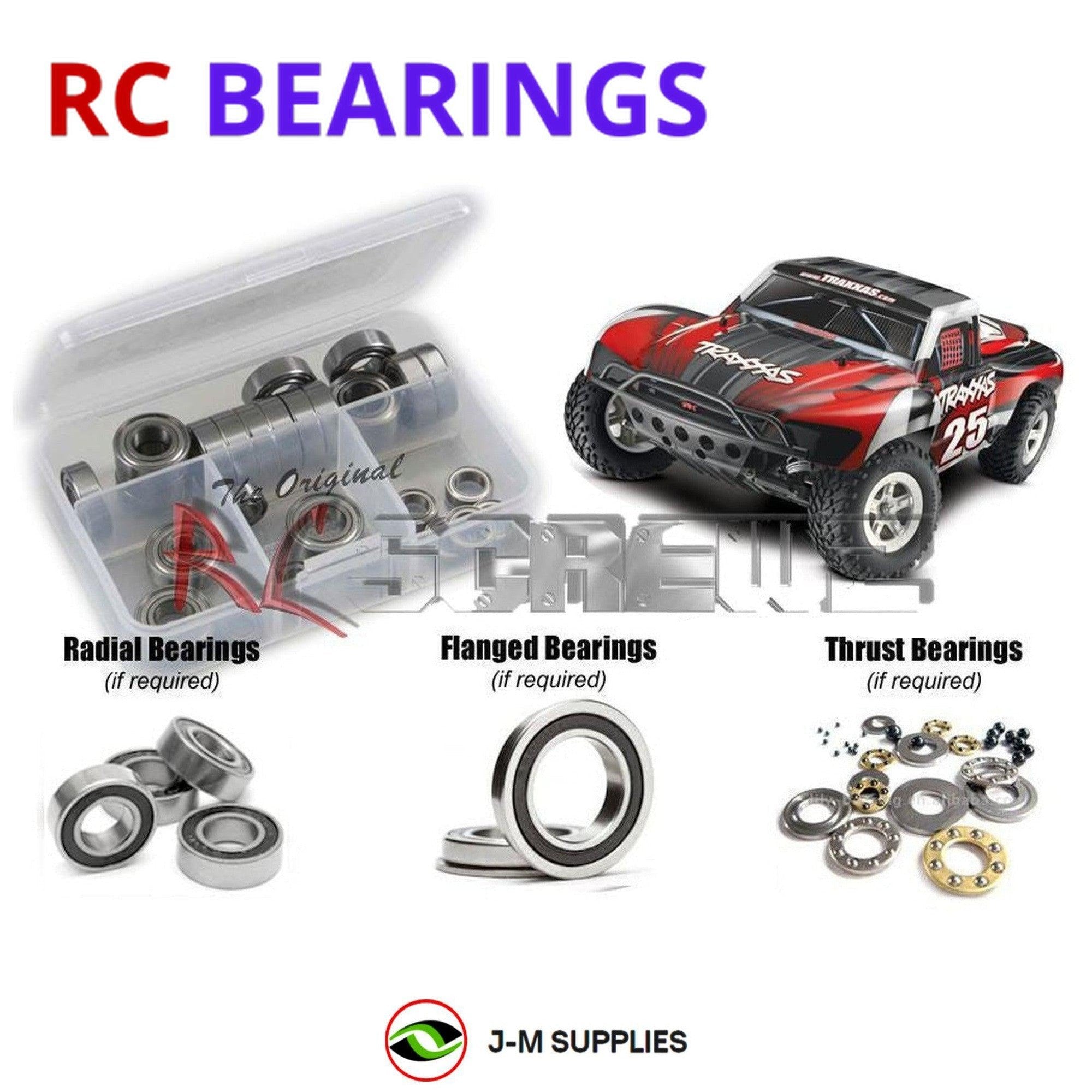 RCScrewZ Rubber Shielded Bearing Kit tra033r for Traxxas Slash 2wd #58024/34 - Picture 1 of 12