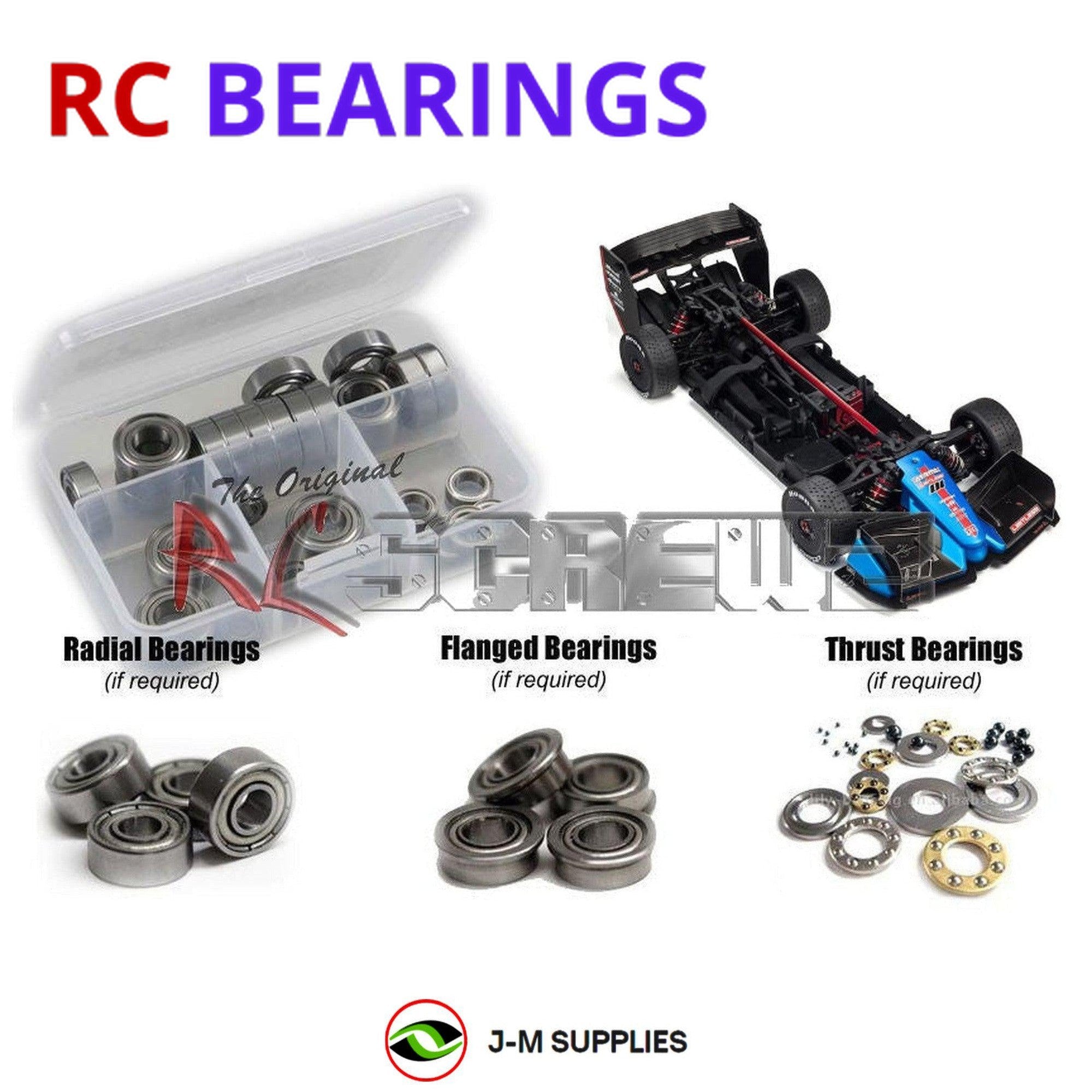 RCScrewZ Metal Shielded Bearing Kit ara021b for Arrma RC Limitless 4wd 1/7th - Picture 1 of 12